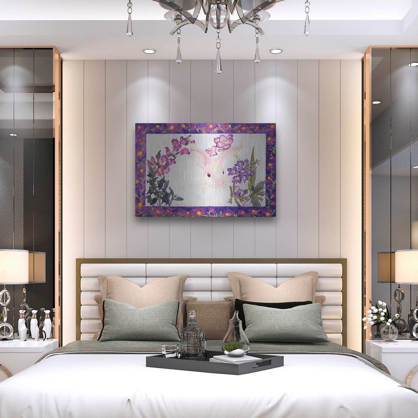 Luxe Metal Art 'Aster Bunny' by Carissa Luminess, Metal Wall Art,36x24