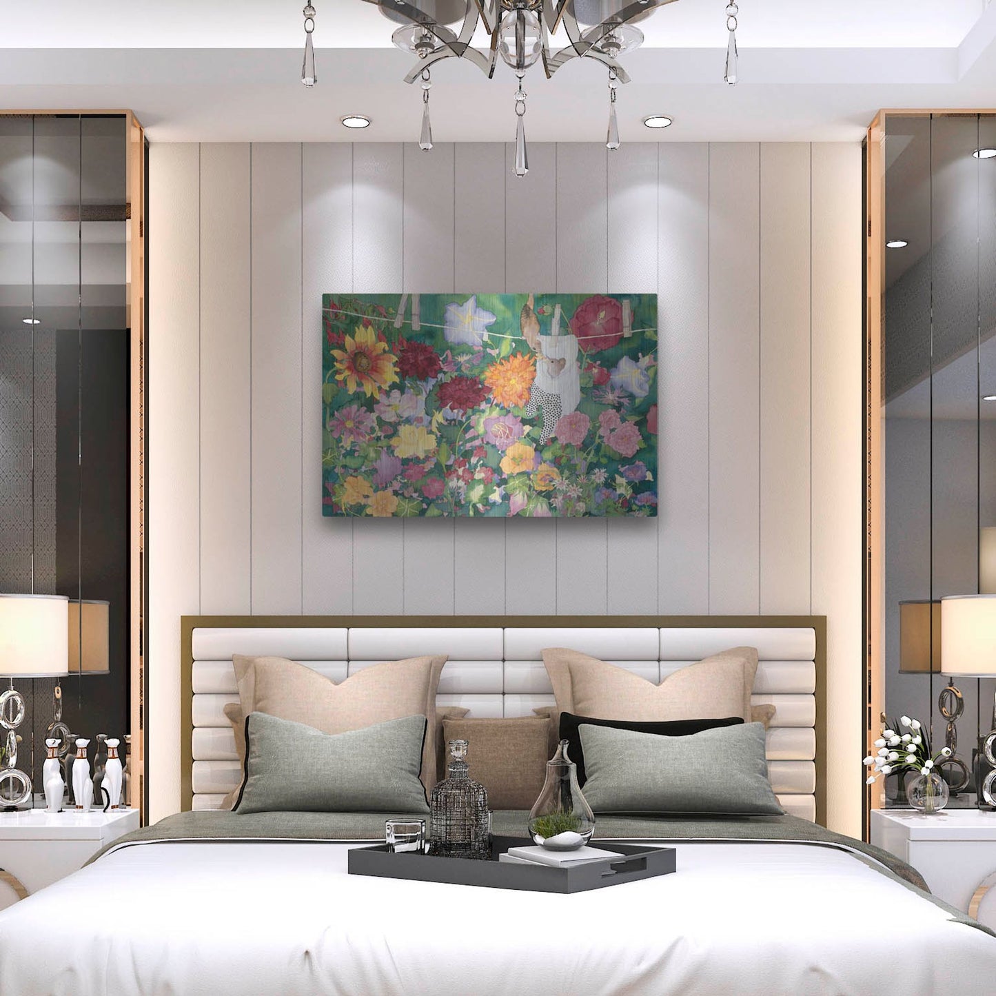 Luxe Metal Art 'Feeding Time' by Carissa Luminess, Metal Wall Art,36x24