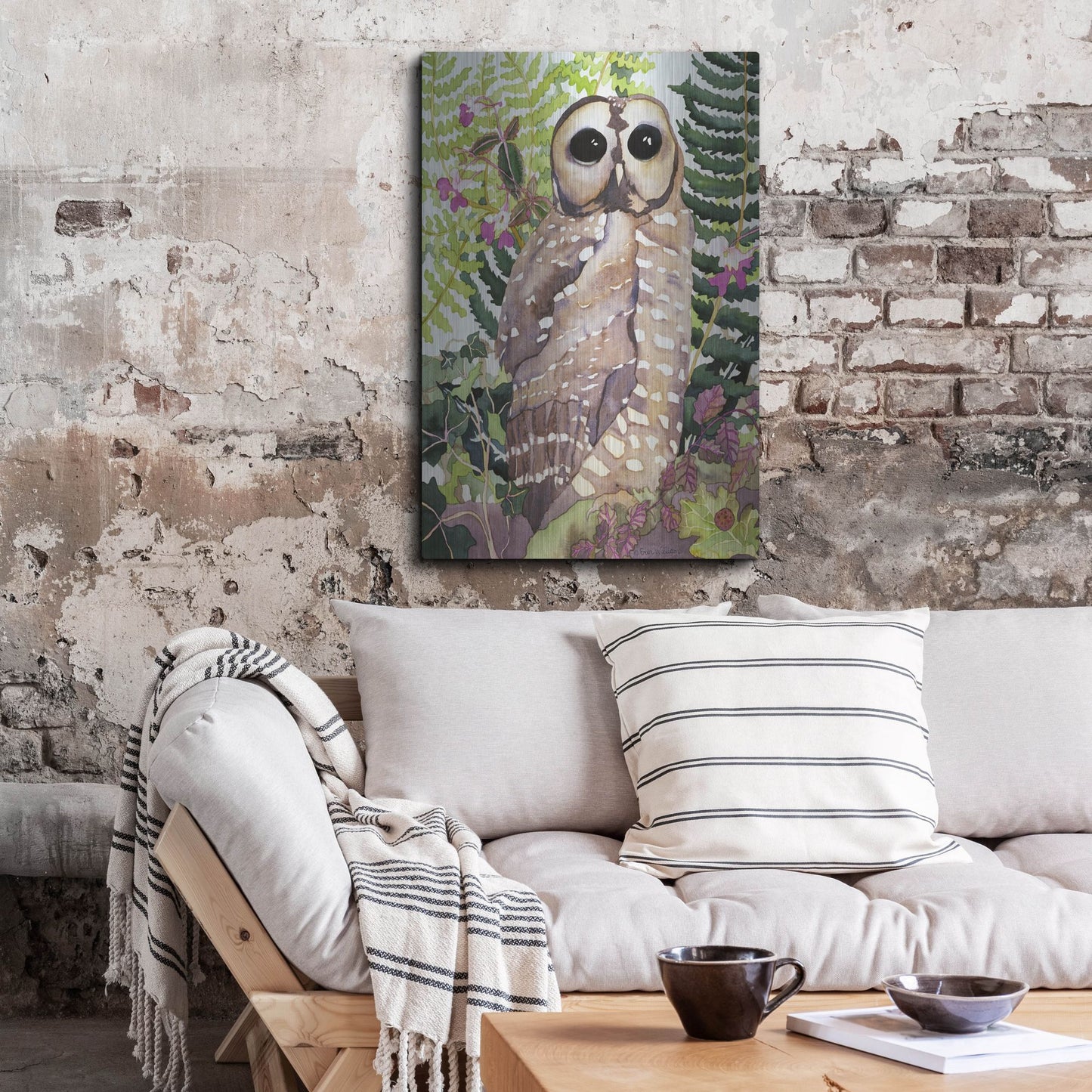 Luxe Metal Art 'Spotted Owl' by Carissa Luminess, Metal Wall Art,24x36