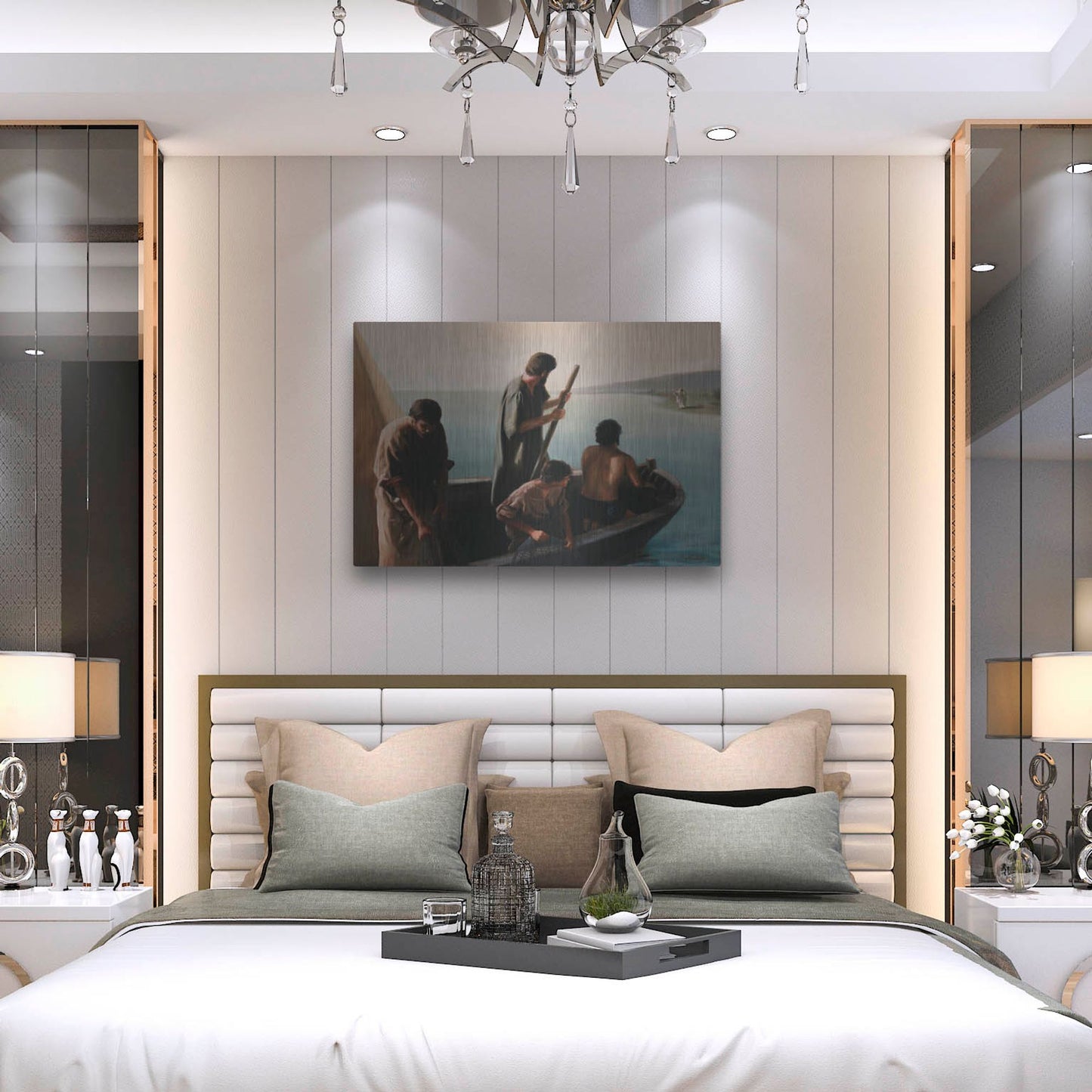 Luxe Metal Art 'Christ Calling To Disciples' by David Lindsley, Metal Wall Art,36x24