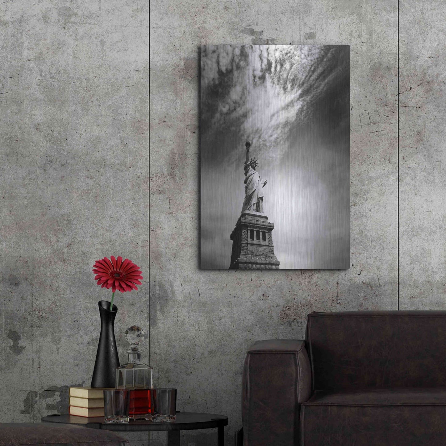Luxe Metal Art 'NYC Miss Liberty' by Nina Papiorek, Metal Wall Art,24x36