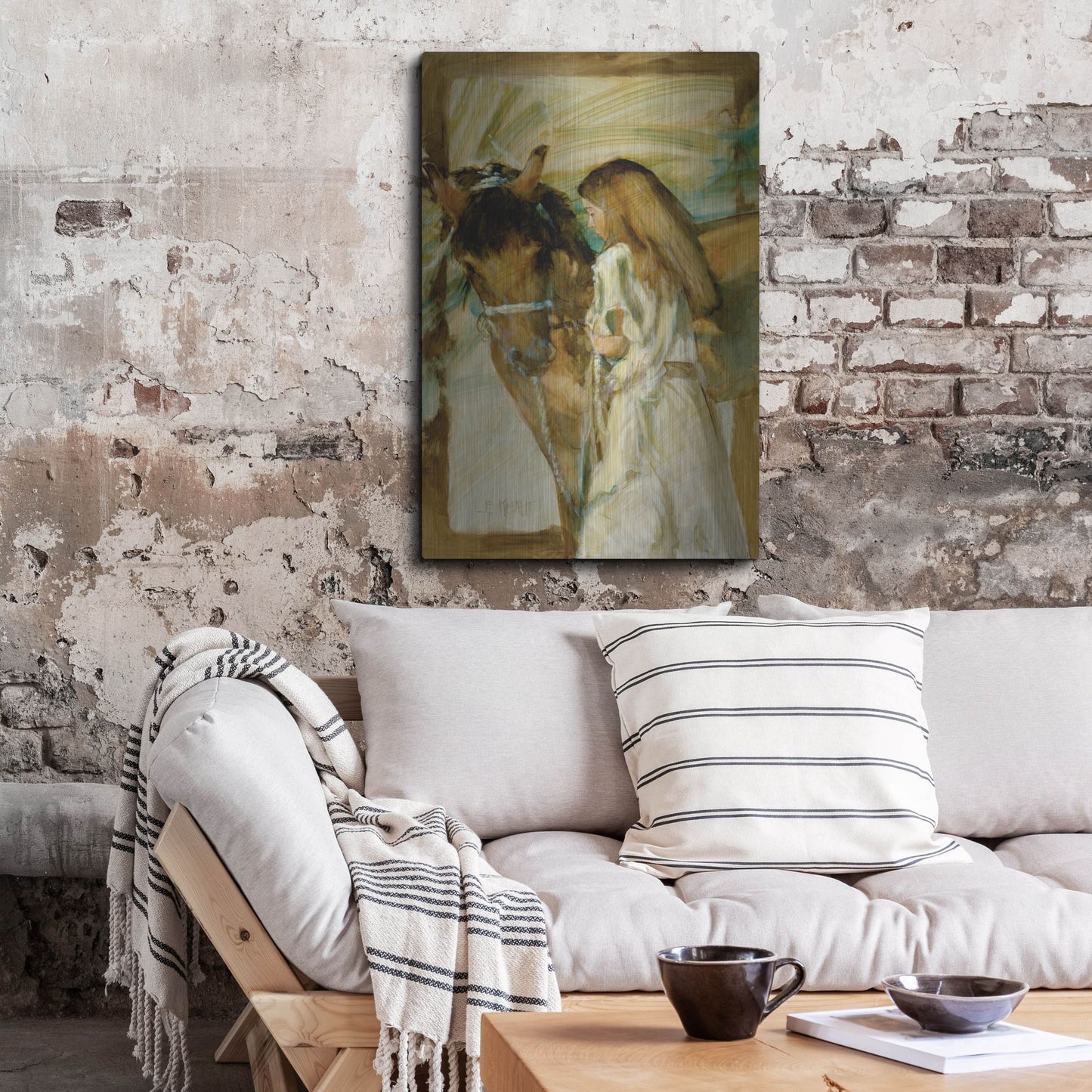 Luxe Metal Art 'Friends' by J. E. Knauf, Metal Wall Art,24x36