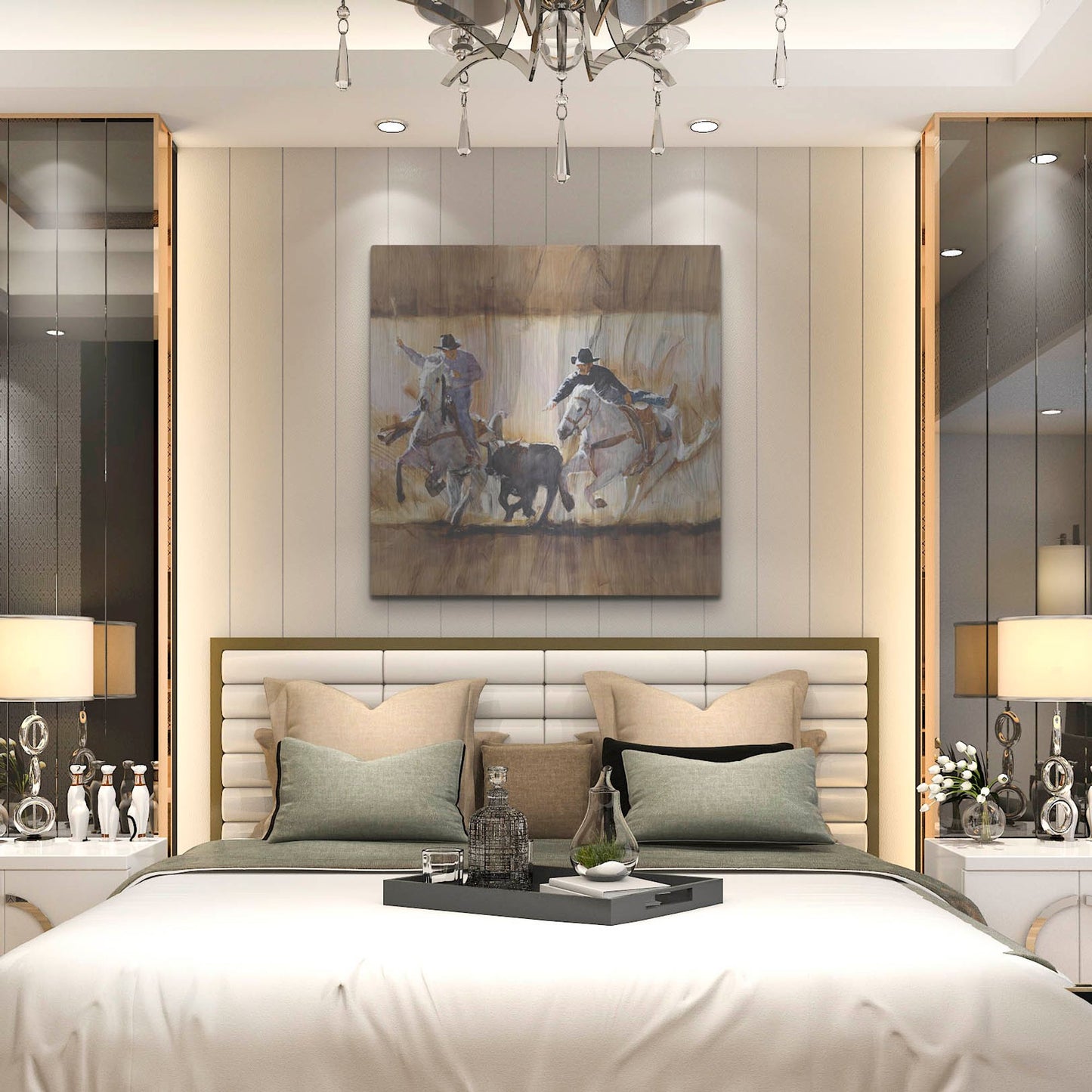 Luxe Metal Art 'Team Work' by J. E. Knauf, Metal Wall Art,36x36