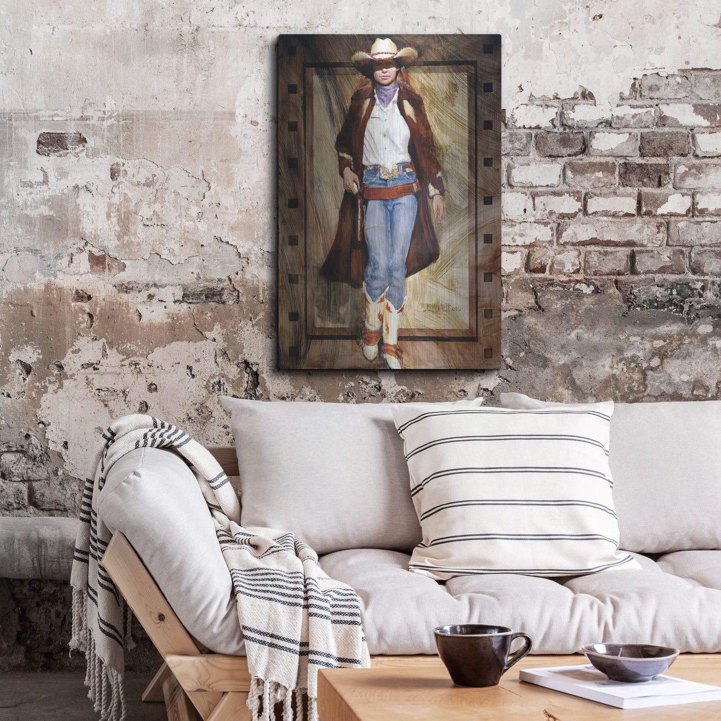 Luxe Metal Art 'Buckled Up' by J. E. Knauf, Metal Wall Art,24x36