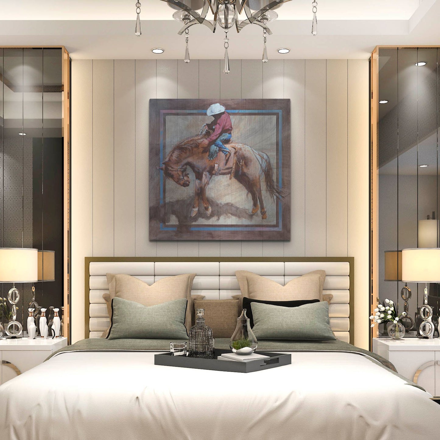 Luxe Metal Art 'Hold It Right There' by J. E. Knauf, Metal Wall Art,36x36