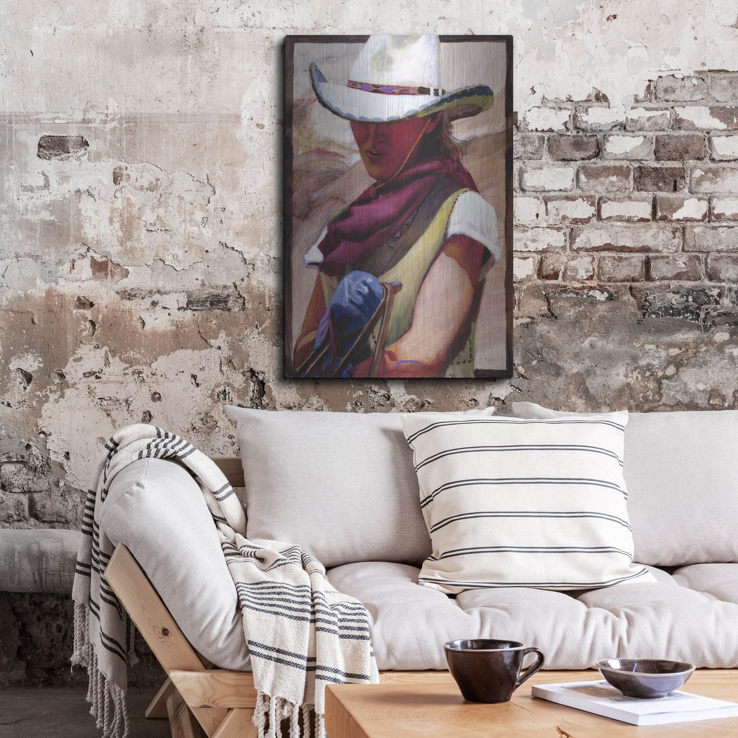 Luxe Metal Art 'The Blue Glove' by J. E. Knauf, Metal Wall Art,24x36