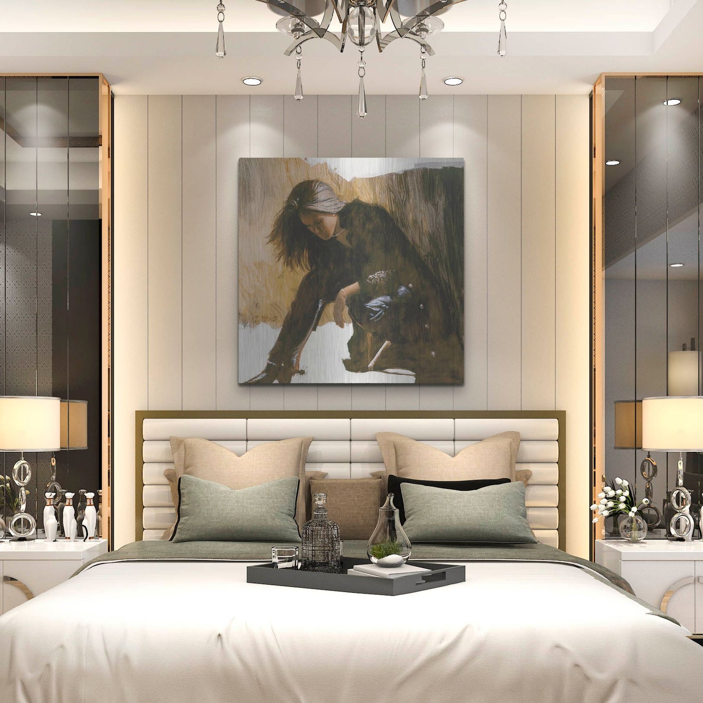 Luxe Metal Art 'Spur' by J. E. Knauf, Metal Wall Art,36x36