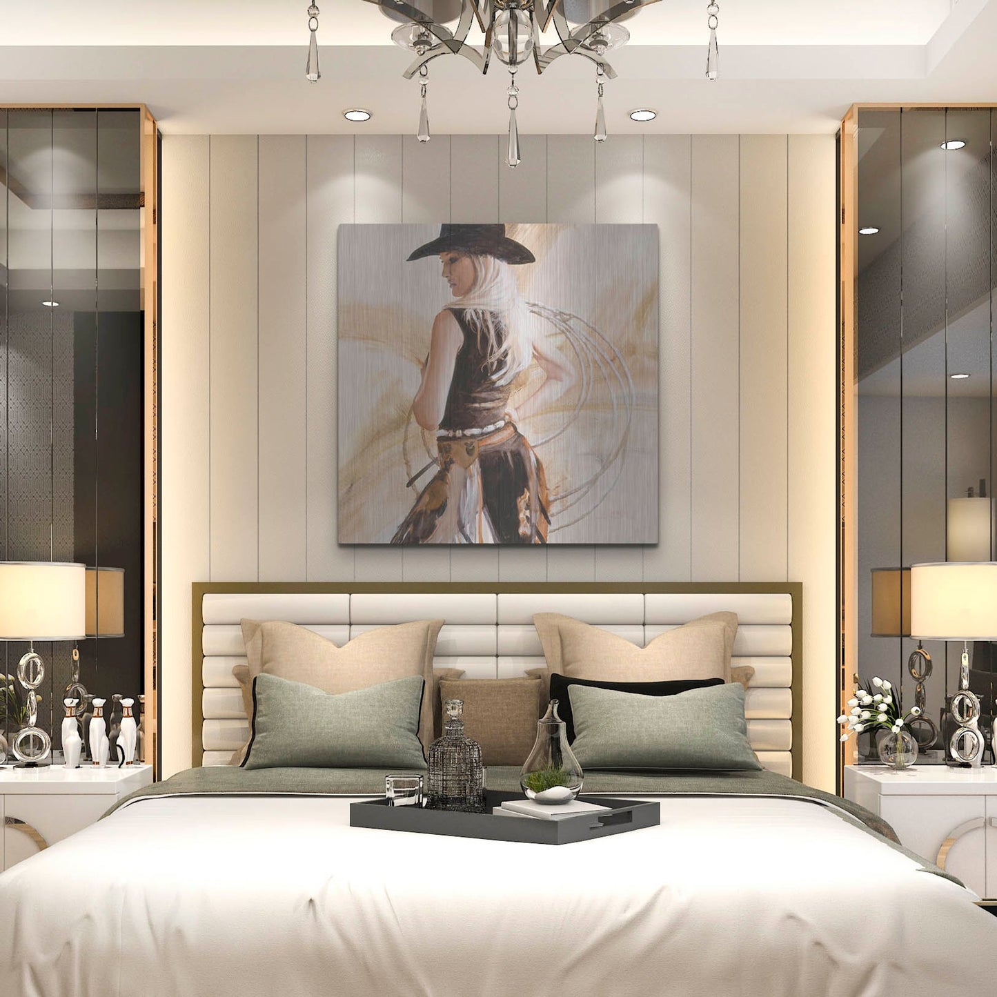 Luxe Metal Art 'Framed' by J. E. Knauf, Metal Wall Art,36x36