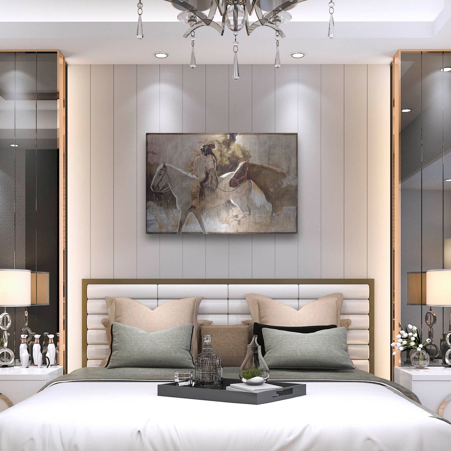 Luxe Metal Art 'In The Lead' by J. E. Knauf, Metal Wall Art,36x24