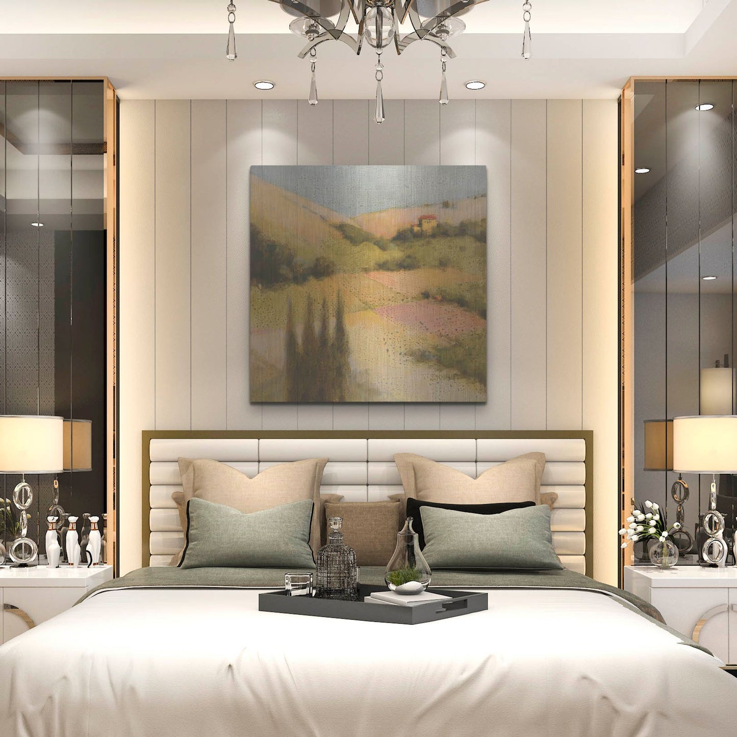 Luxe Metal Art 'Castello Pastine 2' by J. E. Knauf, Metal Wall Art,36x36