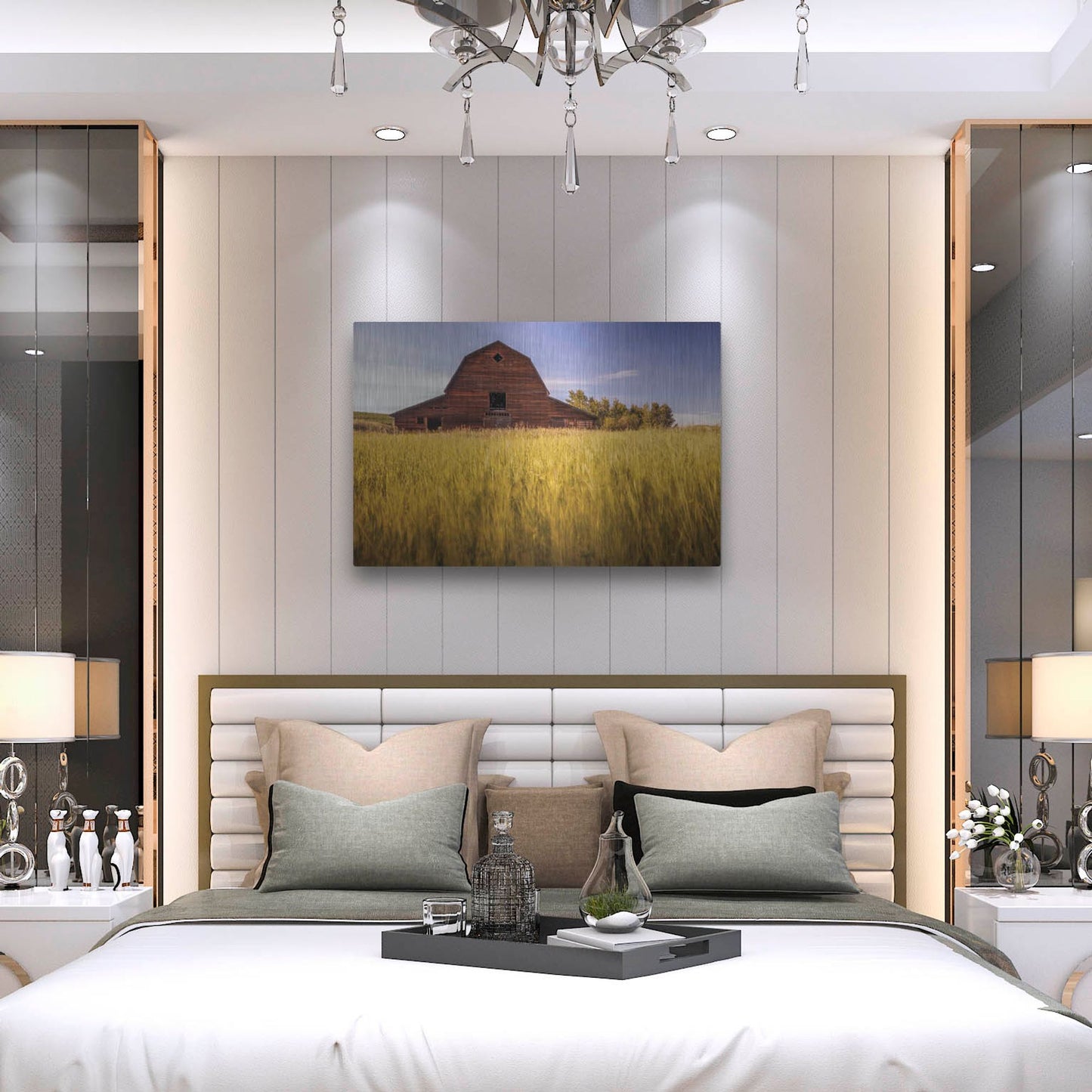 Luxe Metal Art 'Barn Sunset 1' by Joe Reimer Photography, Metal Wall Art,36x24