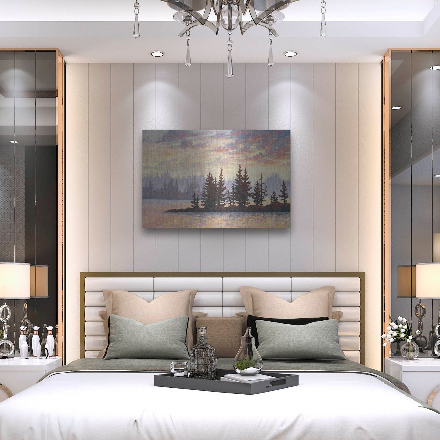 Luxe Metal Art 'Golden Elk Island' by Joe Reimer, Metal Wall Art,36x24