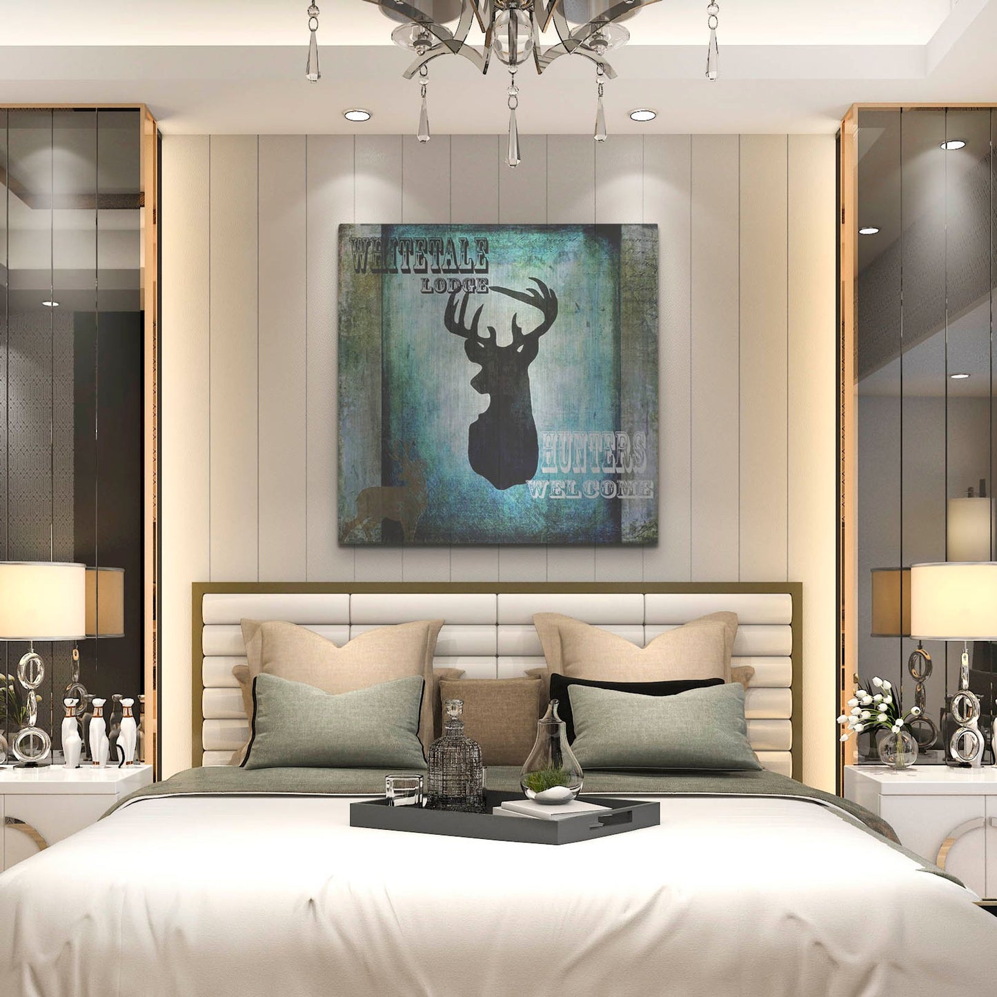 Luxe Metal Art 'Lodge Whitetale Lodge' by Lightbox Journal, Metal Wall Art,36x36