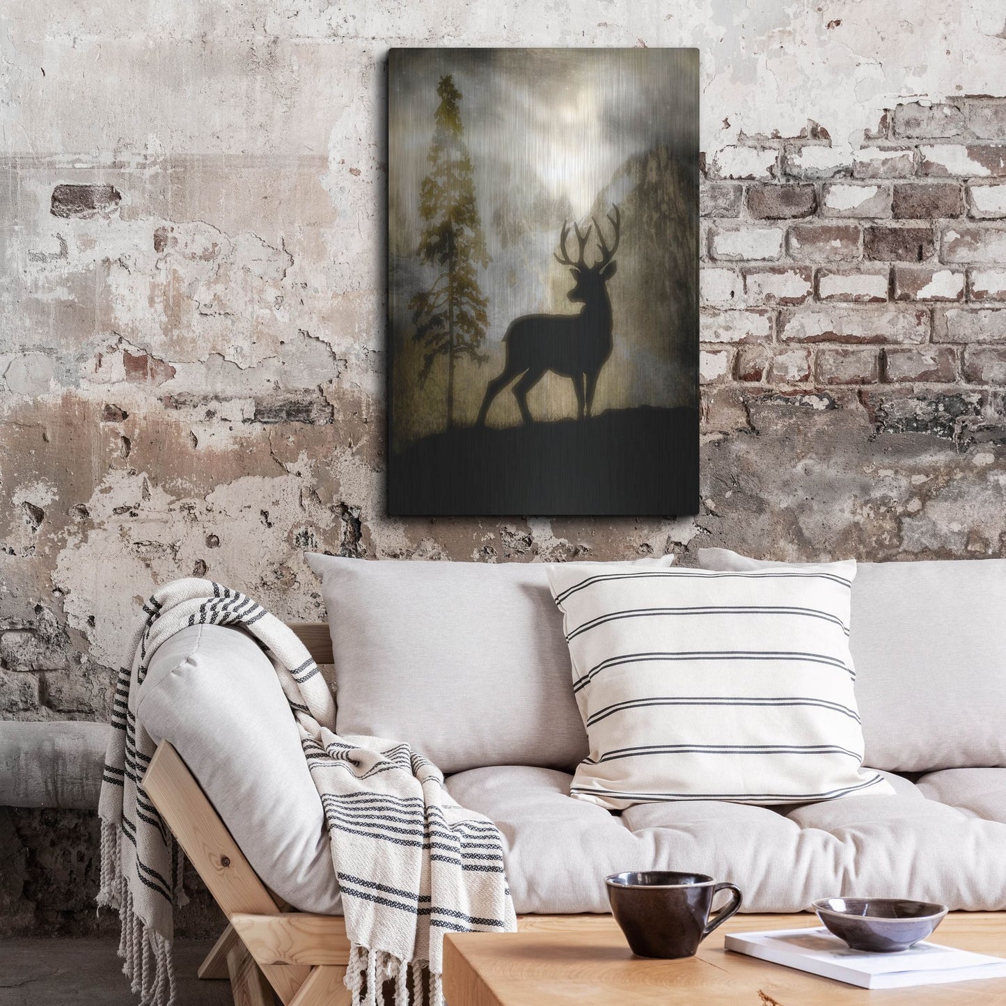 Luxe Metal Art 'Mystic Deer' by Lightbox Journal, Metal Wall Art,24x36