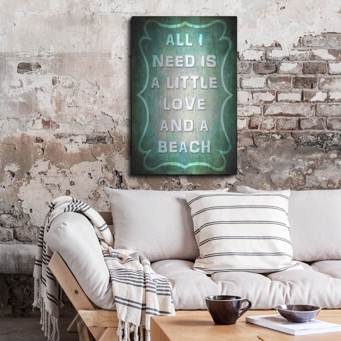 Luxe Metal Art 'Good Times Love Beach' by Lightbox Journal, Metal Wall Art,24x36