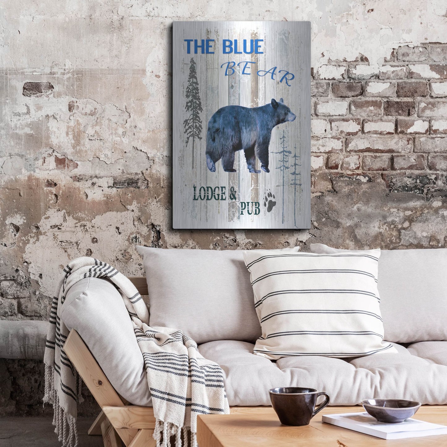 Luxe Metal Art 'The Blue Bear' by Lightbox Journal, Metal Wall Art,24x36