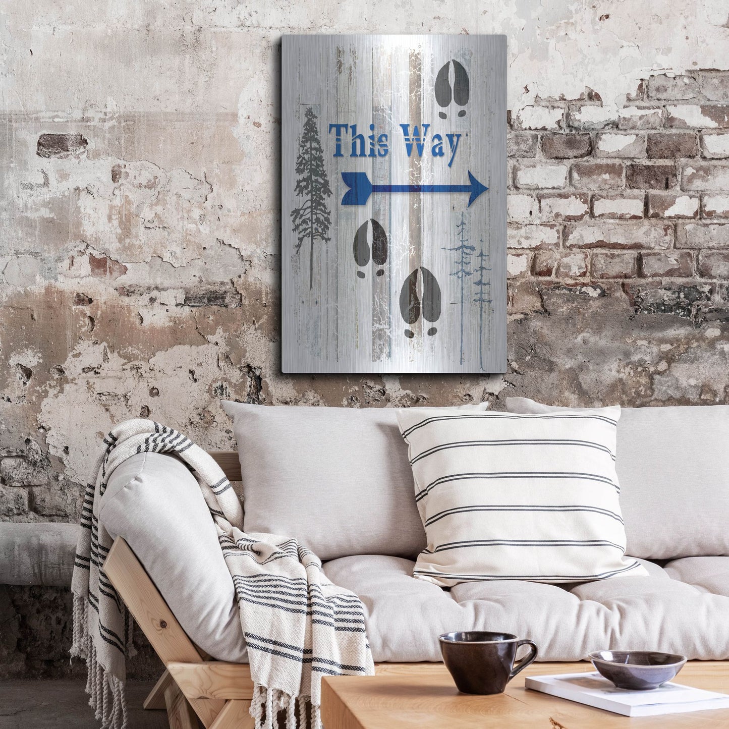 Luxe Metal Art 'The Blue Moose - This Way I' by Lightbox Journal, Metal Wall Art,24x36