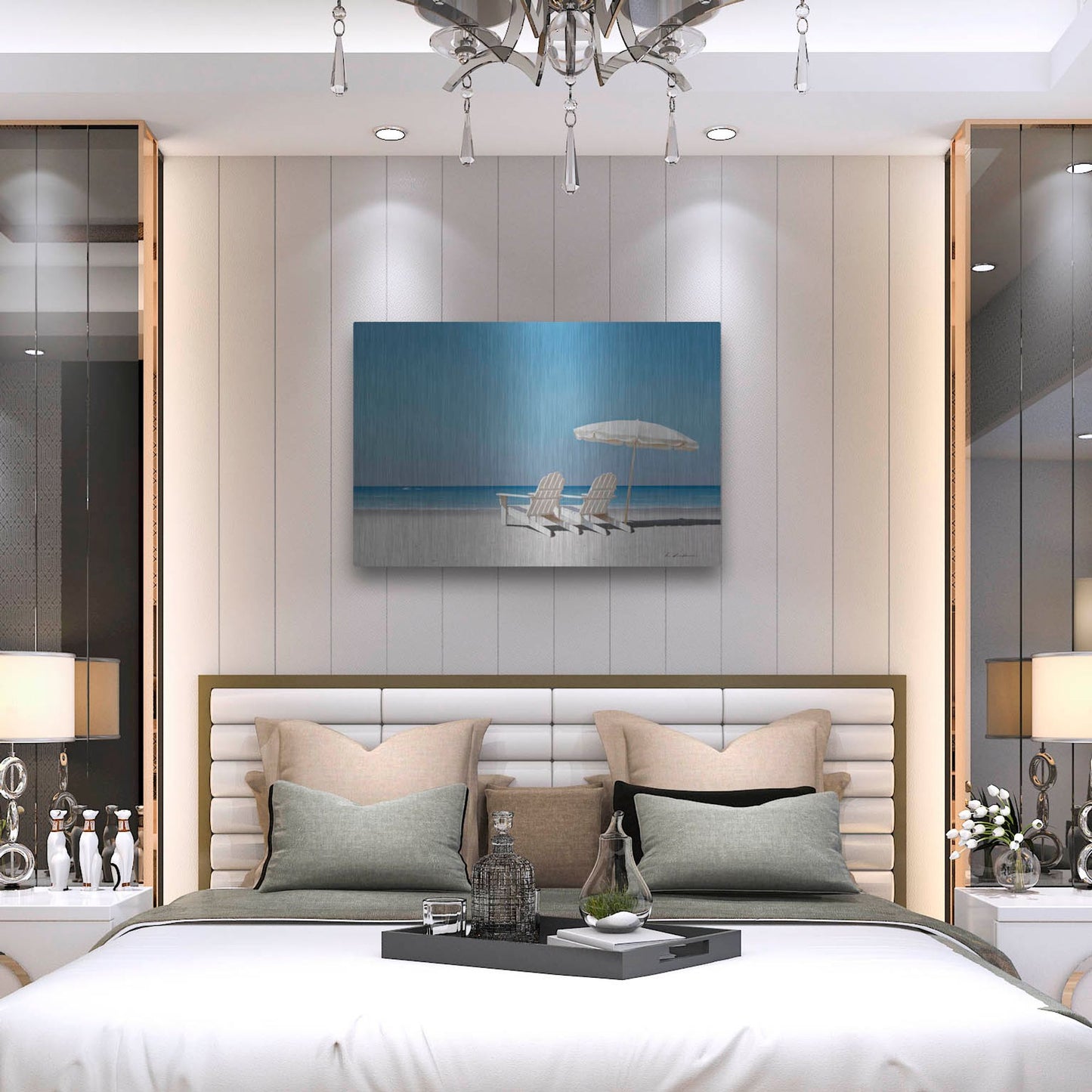 Luxe Metal Art 'Lazy Days' by Zhen-Huan Lu, Metal Wall Art,36x24