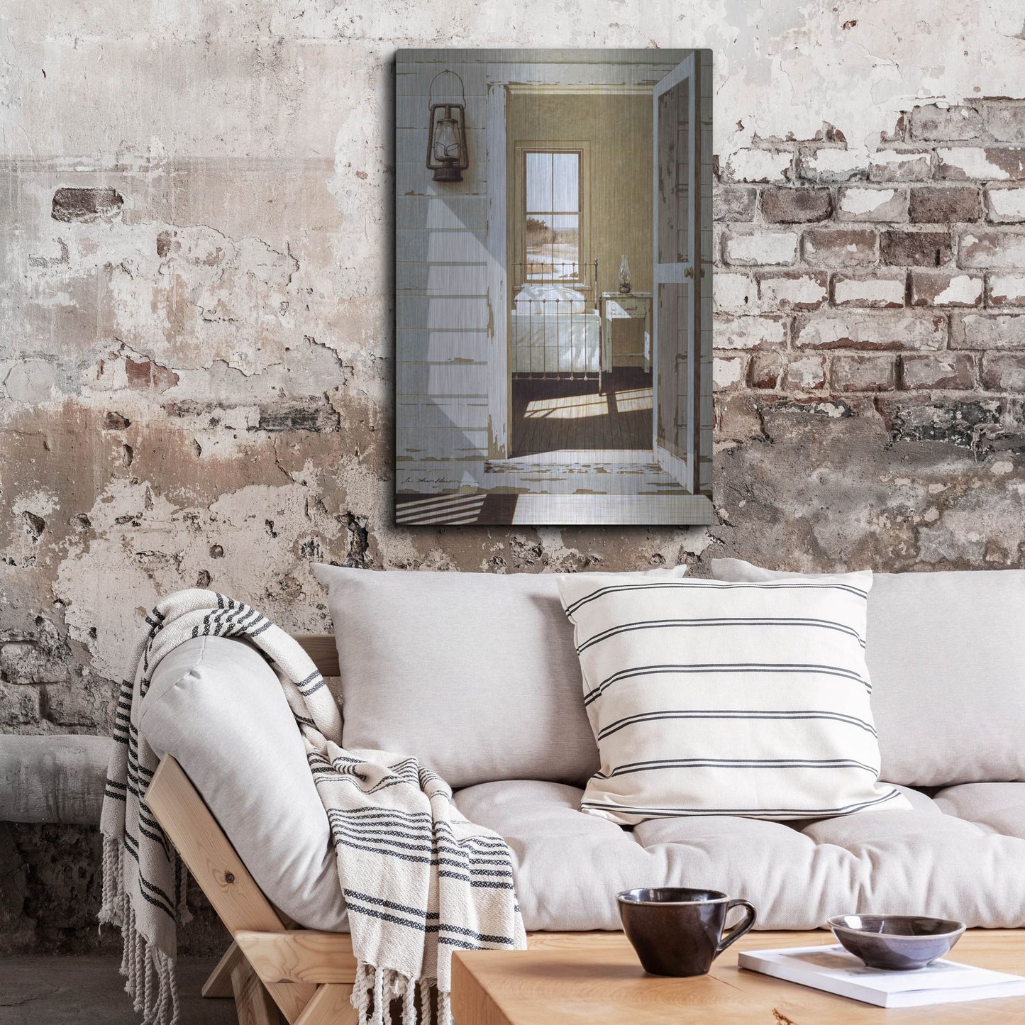 Luxe Metal Art 'Oil Lamp' by Zhen-Huan Lu, Metal Wall Art,24x36