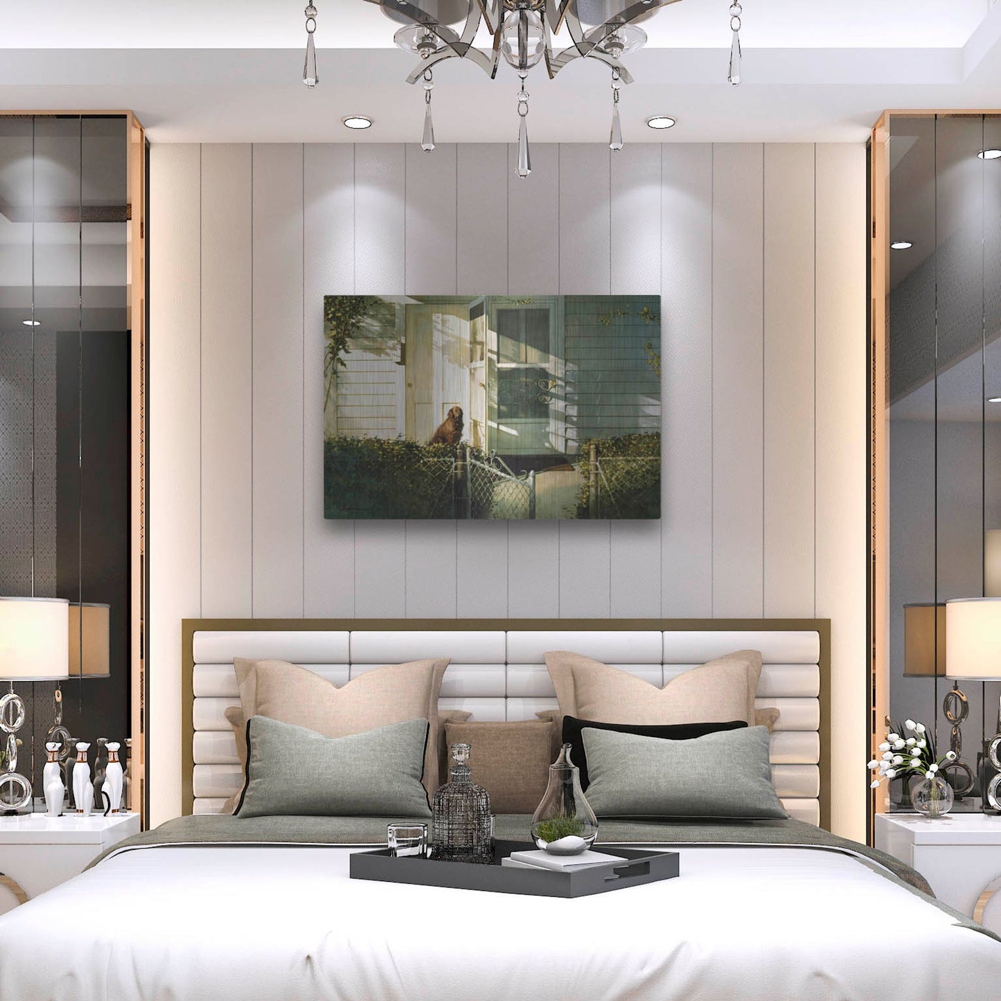 Luxe Metal Art 'Patiently Waiting' by Zhen-Huan Lu, Metal Wall Art,36x24