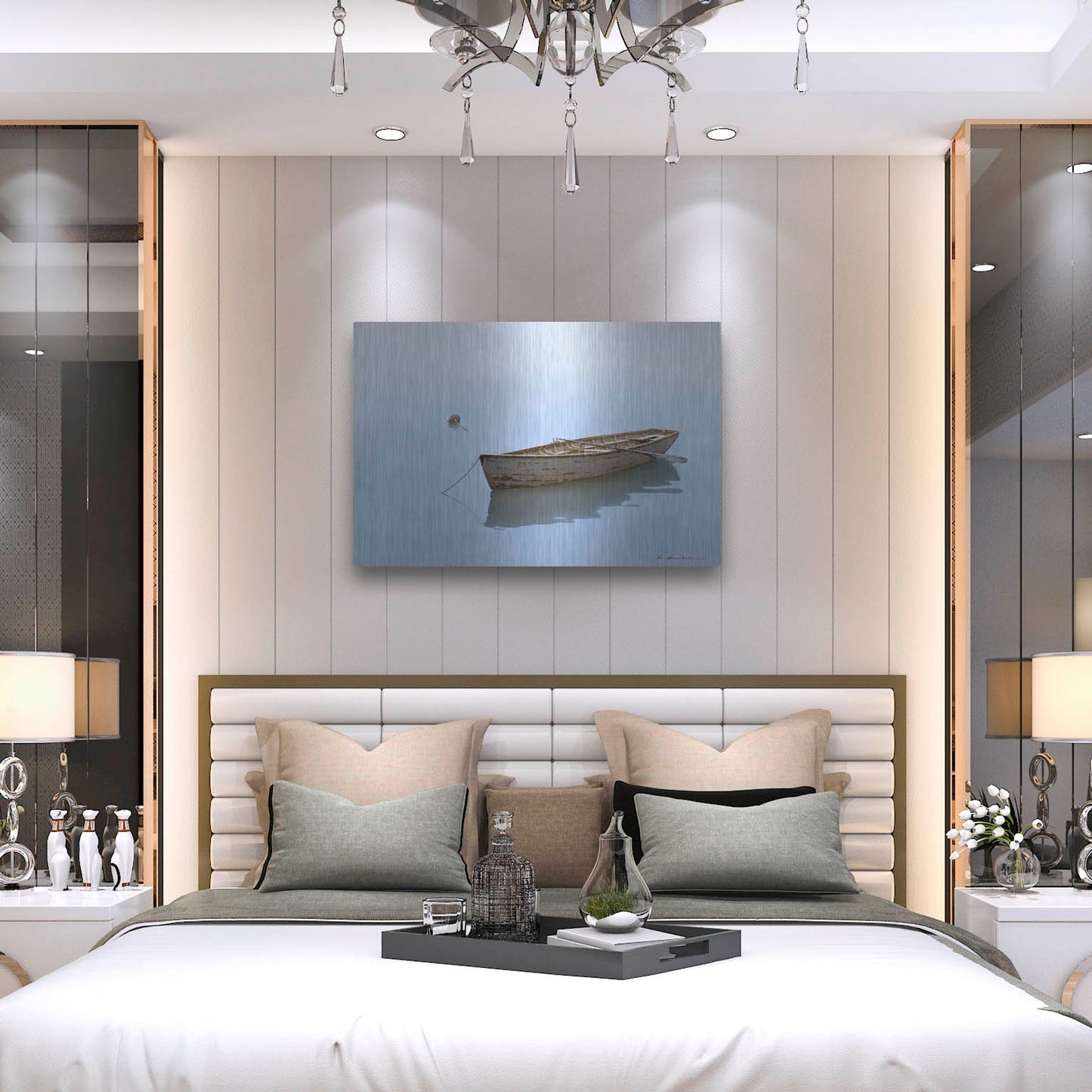 Luxe Metal Art 'Floating' by Zhen-Huan Lu, Metal Wall Art,36x24
