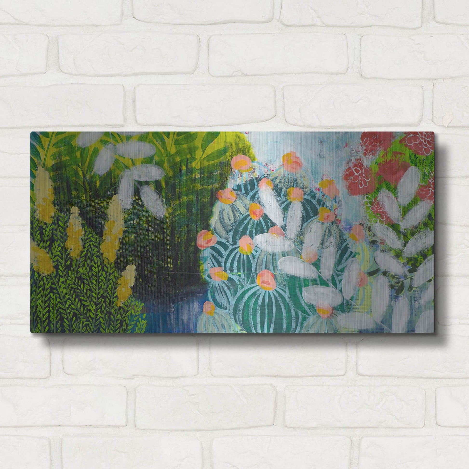 Luxe Metal Art 'Botanical Visions' by Shelley Hampe, Metal Wall Art,24x12