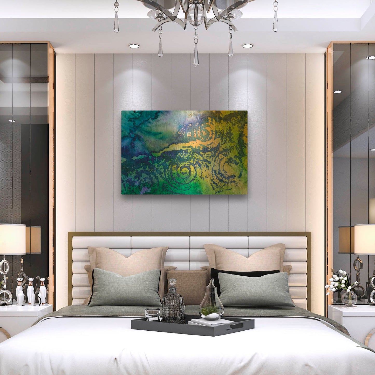 Luxe Metal Art 'Paper 7' by St. Hilaire Elizabeth, Metal Wall Art,36x24