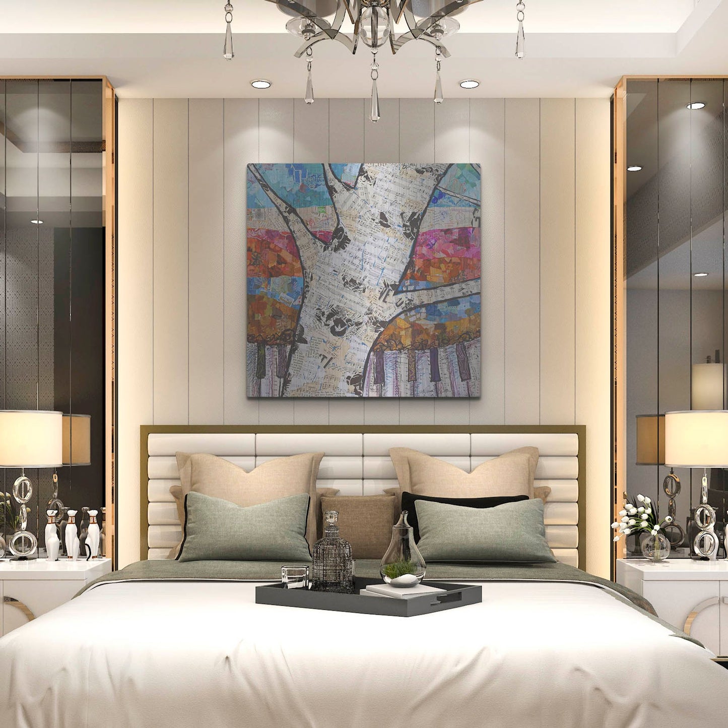 Luxe Metal Art 'Birch Keys 1' by St. Hilaire Elizabeth, Metal Wall Art,36x36