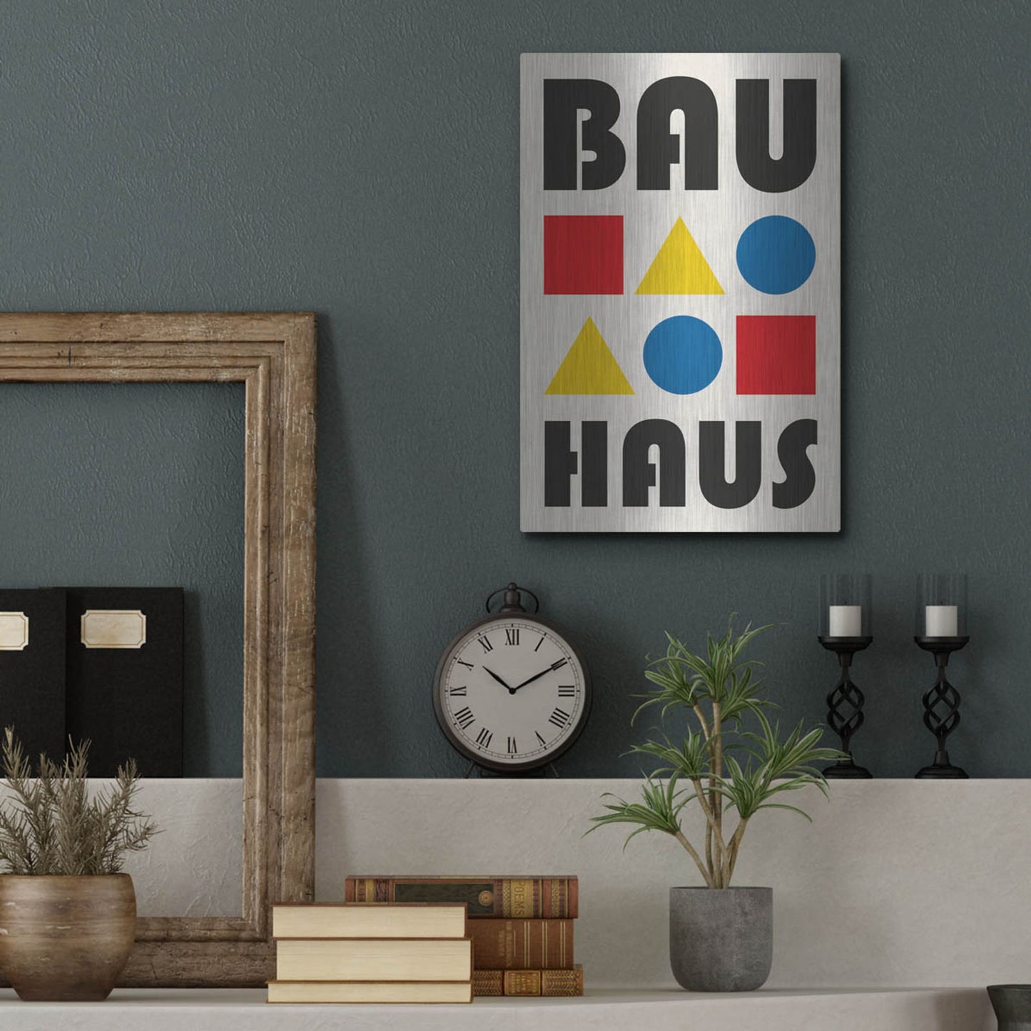Luxe Metal Art 'Bauhaus 2' by Gary Williams, Metal Wall Art,12x16