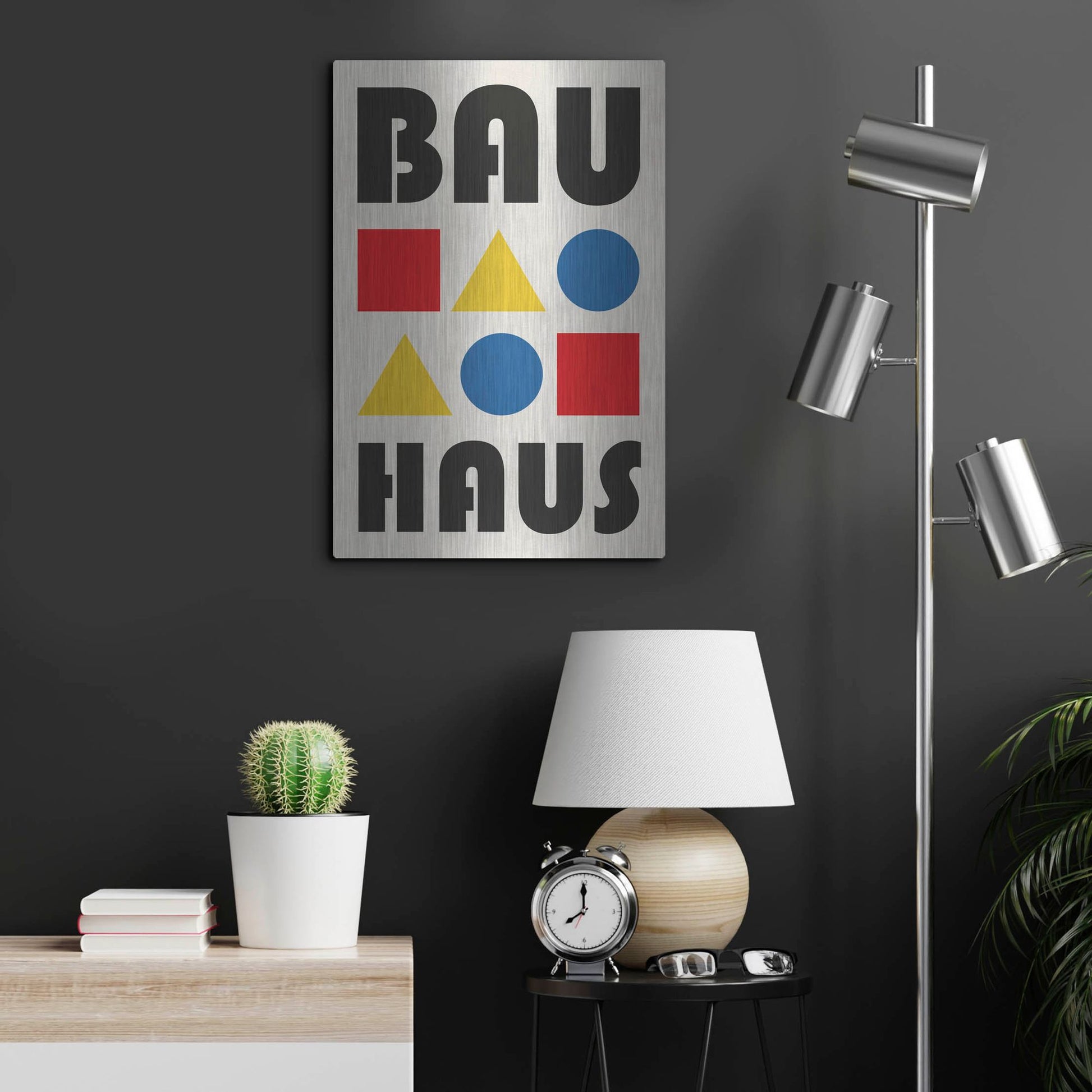 Luxe Metal Art 'Bauhaus 2' by Gary Williams, Metal Wall Art,16x24