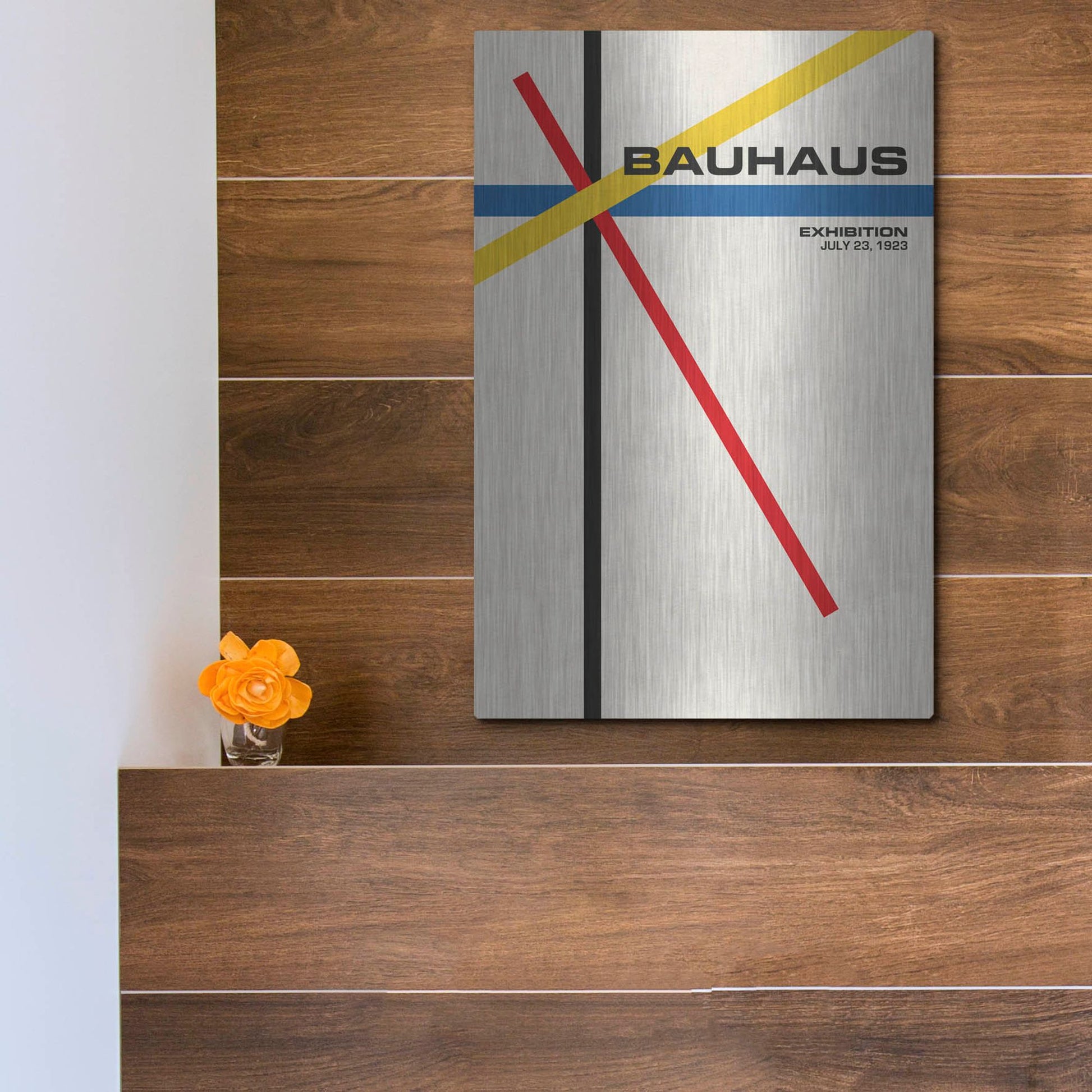 Luxe Metal Art 'Bauhaus 5' by Gary Williams, Metal Wall Art,12x16