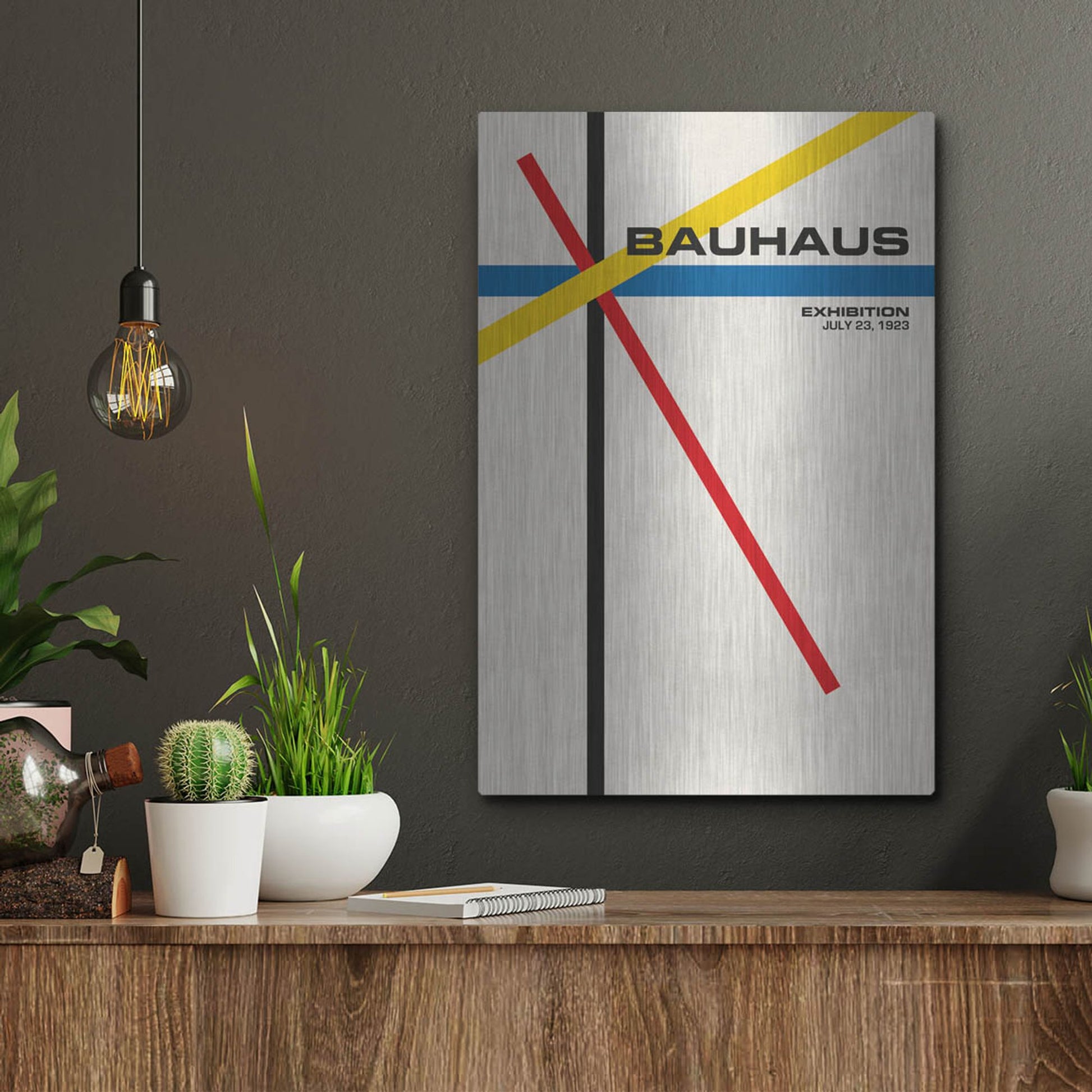Luxe Metal Art 'Bauhaus 5' by Gary Williams, Metal Wall Art,12x16