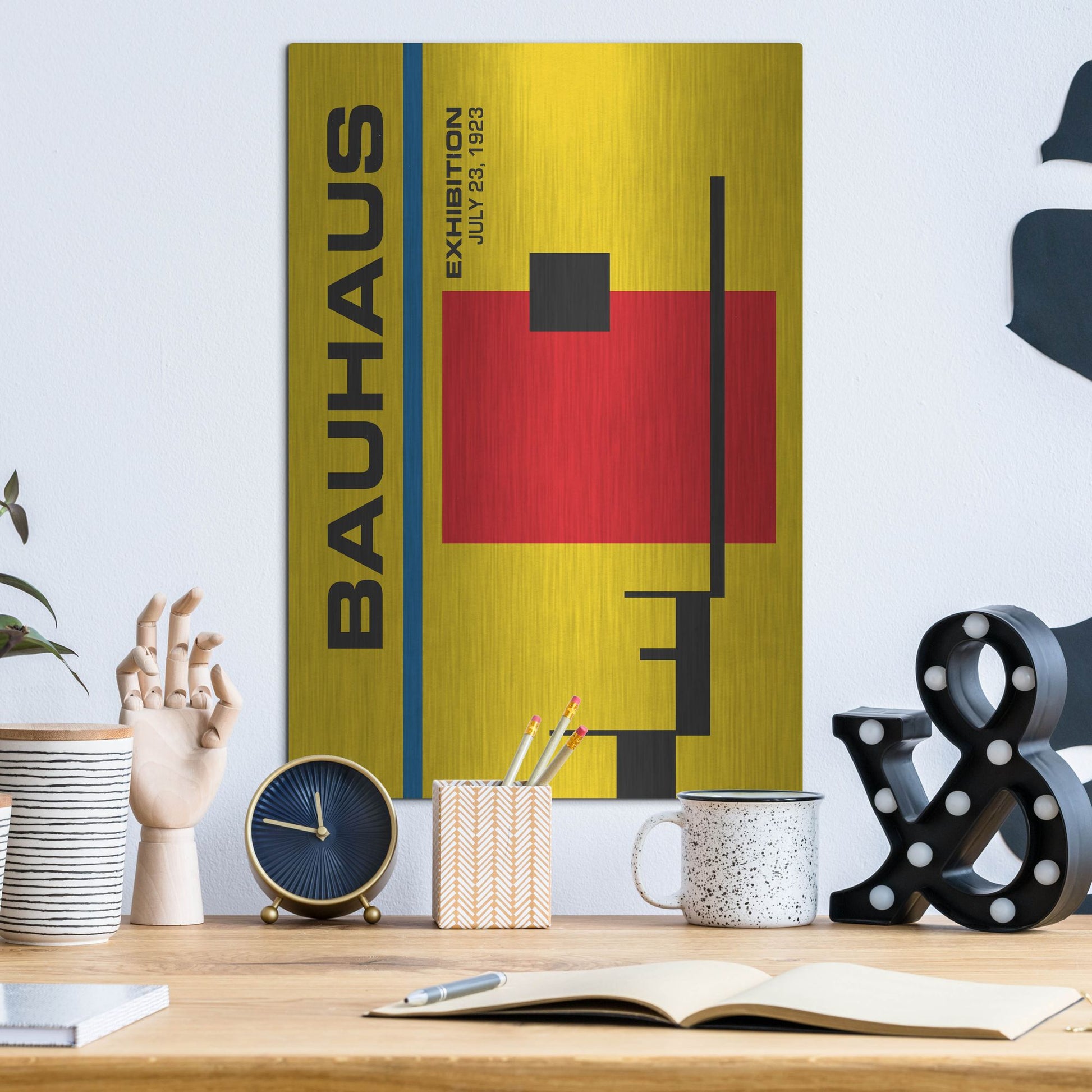 Luxe Metal Art 'Bauhaus 6' by Gary Williams, Metal Wall Art,12x16