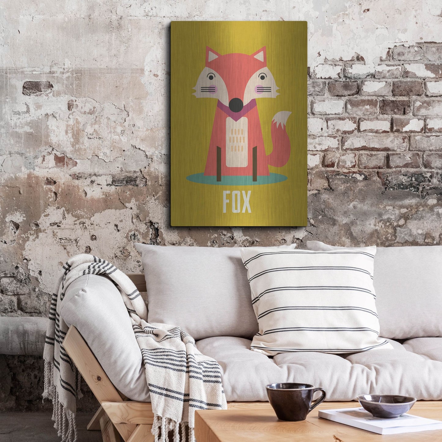 Luxe Metal Art 'Fox Kids Nursery' by Gary Williams, Metal Wall Art,24x36