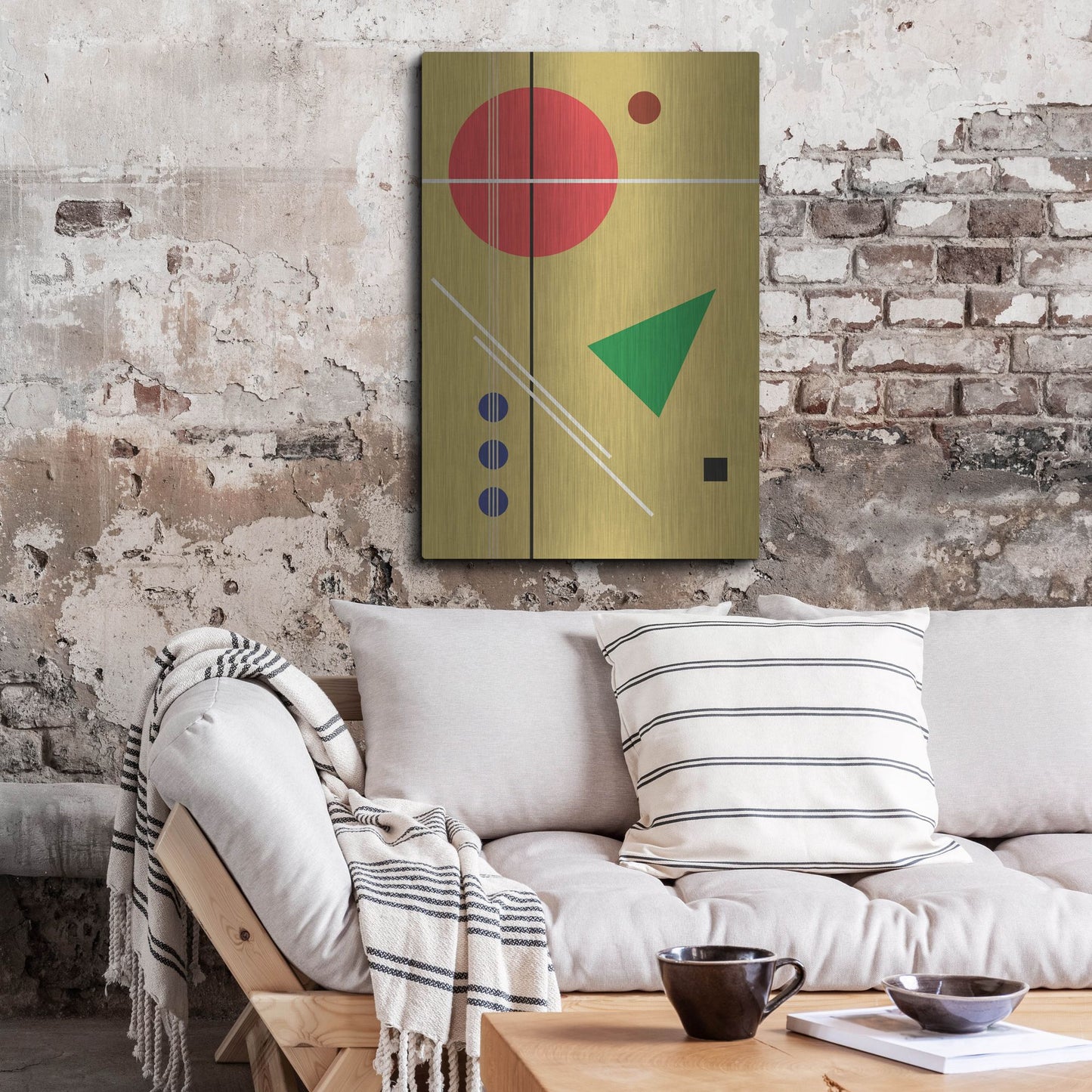 Luxe Metal Art 'Suprematist Abstract Geometric 7' by Gary Williams, Metal Wall Art,24x36