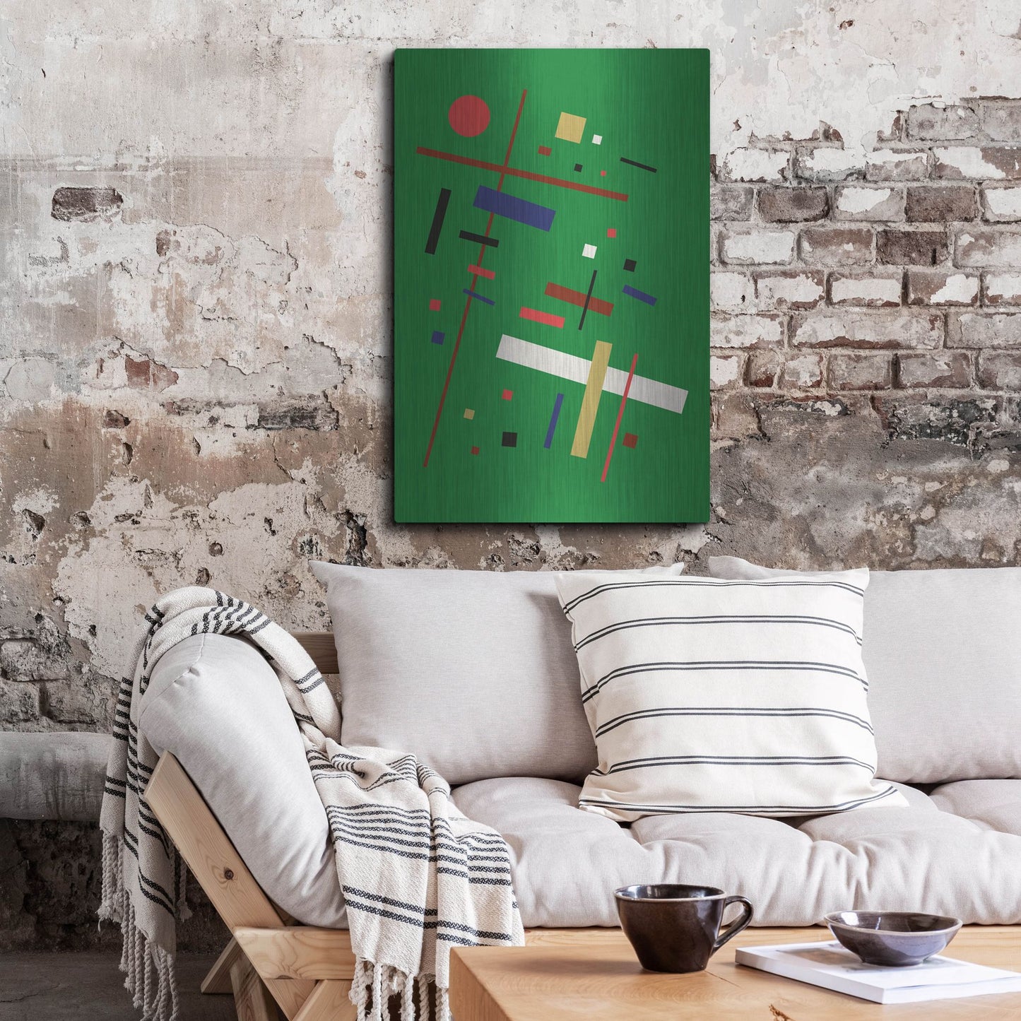 Luxe Metal Art 'Suprematist Abstract Geometric 8' by Gary Williams, Metal Wall Art,24x36