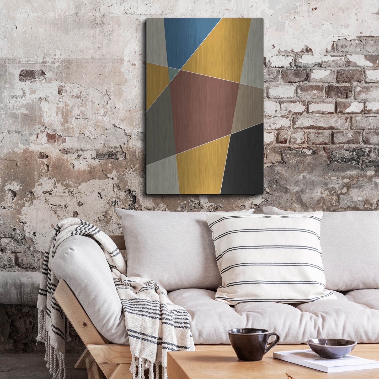 Luxe Metal Art 'Abstract Geometric 6' by Gary Williams, Metal Wall Art,24x36