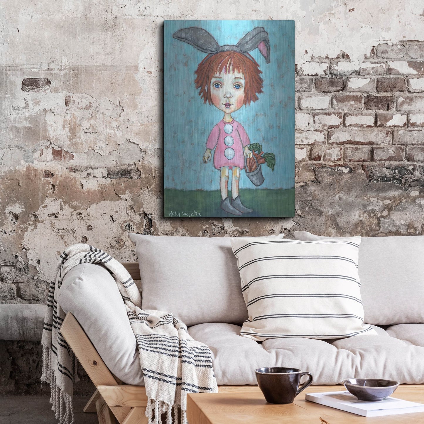 Luxe Metal Art 'Carrot Top' by Holly Wojhan, Metal Wall Art,24x36