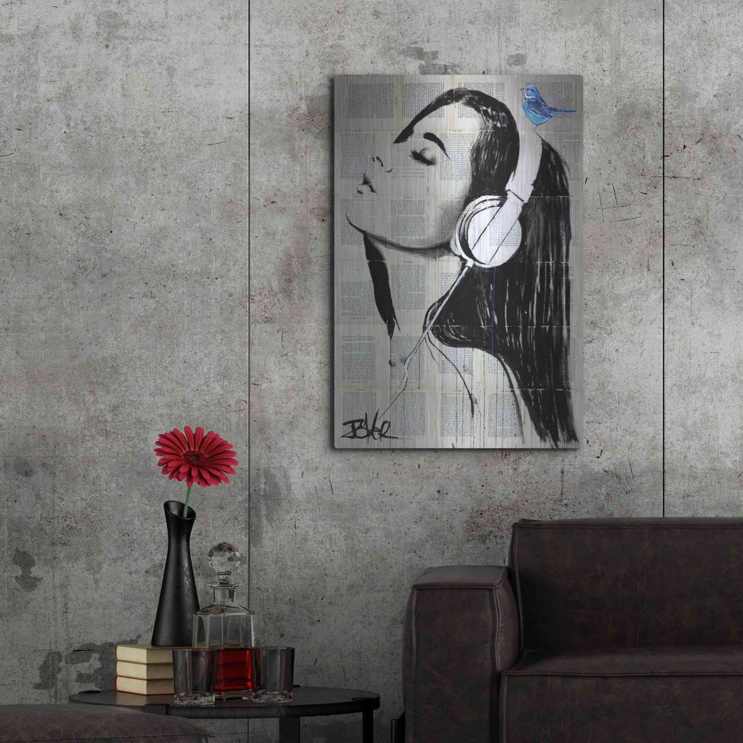 Luxe Metal Art 'Big Audio' by Loui Jover, Metal Wall Art,24x36