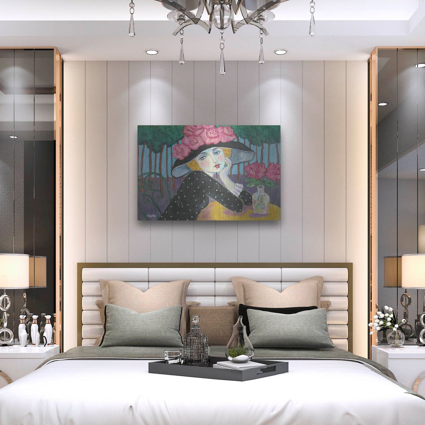 Luxe Metal Art 'Cafe Sous les Arbes' by Holly Wojhan, Metal Wall Art,36x24