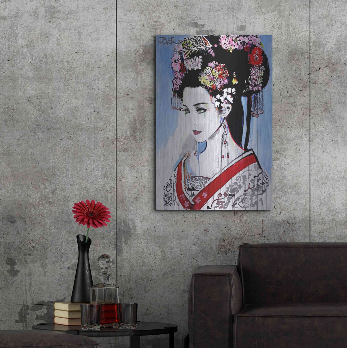 Luxe Metal Art 'Empress' by Loui Jover, Metal Wall Art,24x36