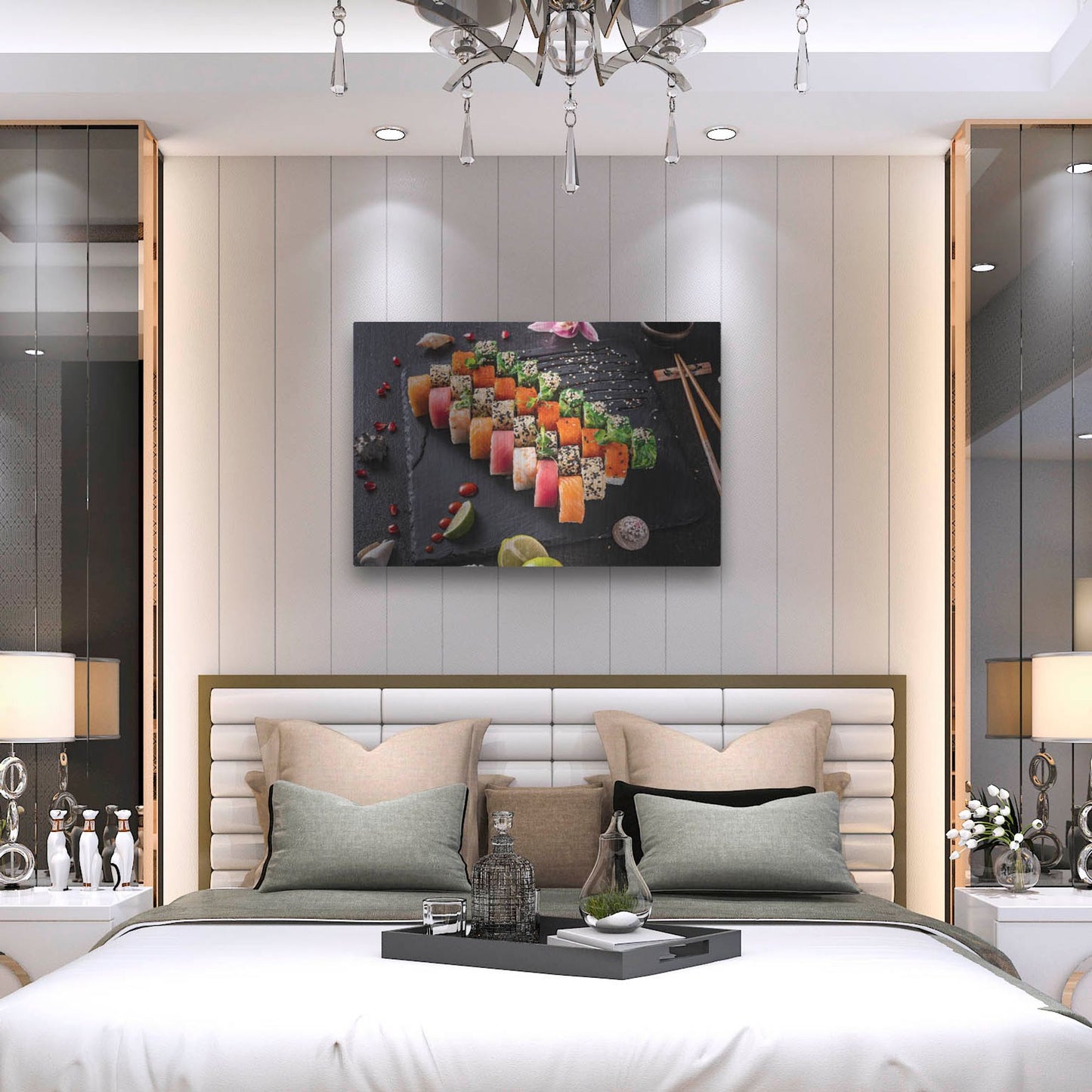 Luxe Metal Art 'Sushi Board' by Luxe Portfolio, Metal Wall Art,36x24