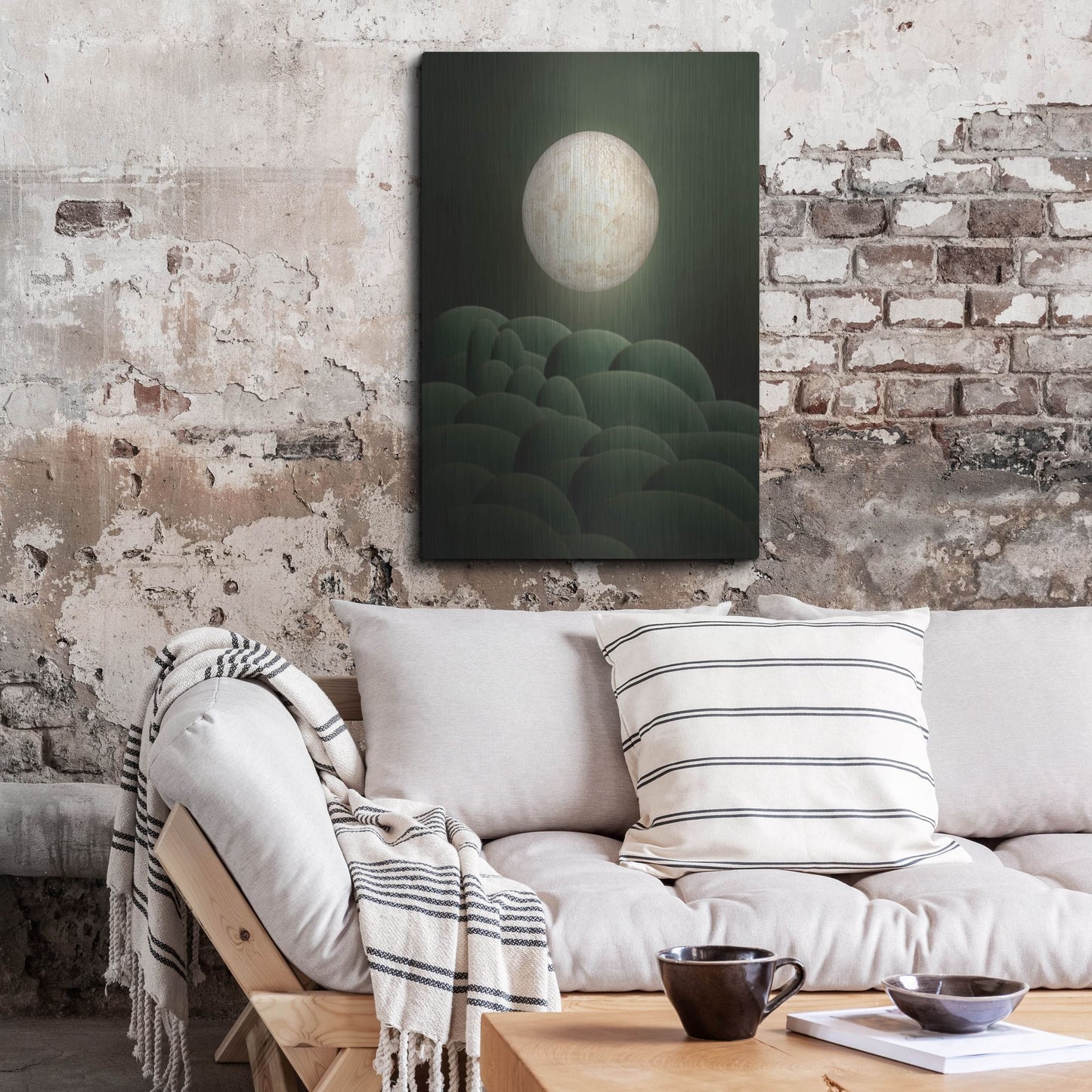 Luxe Metal Art 'Moon Mountain' by Luxe Portfolio, Metal Wall Art,24x36