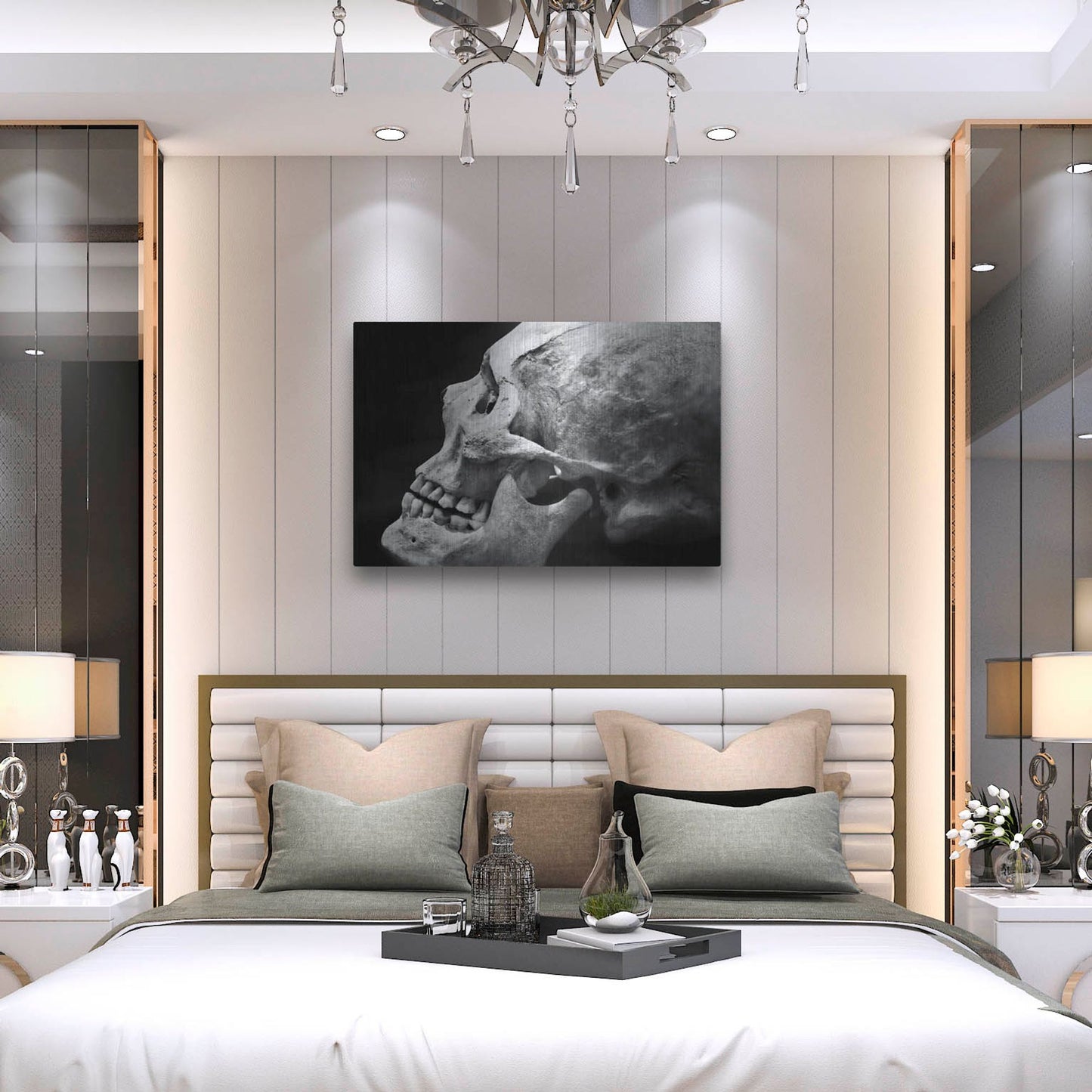 Luxe Metal Art 'The Beauty of Bones 2' by Ben Heine, Metal Wall Art,36x24