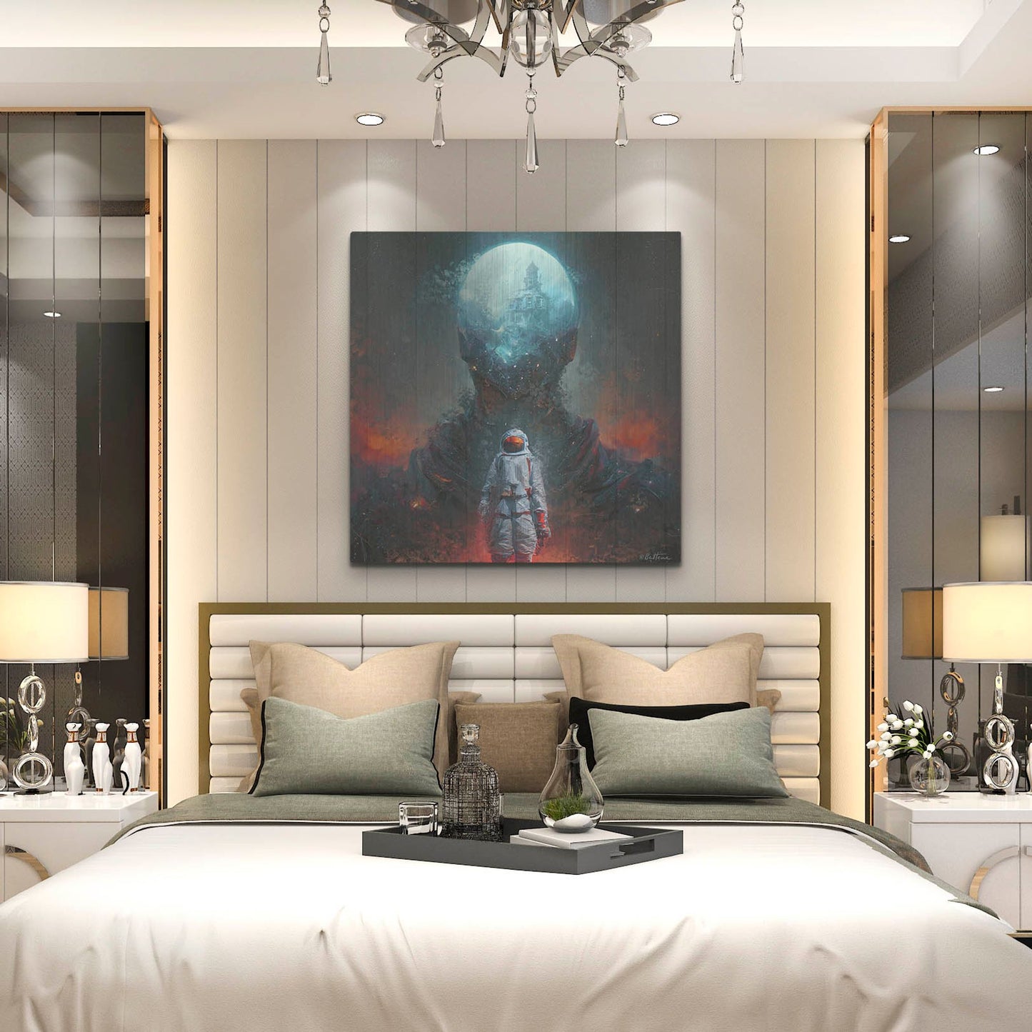 Luxe Metal Art 'Escape and Start a New Journey' by Ben Heine, Metal Wall Art,36x36