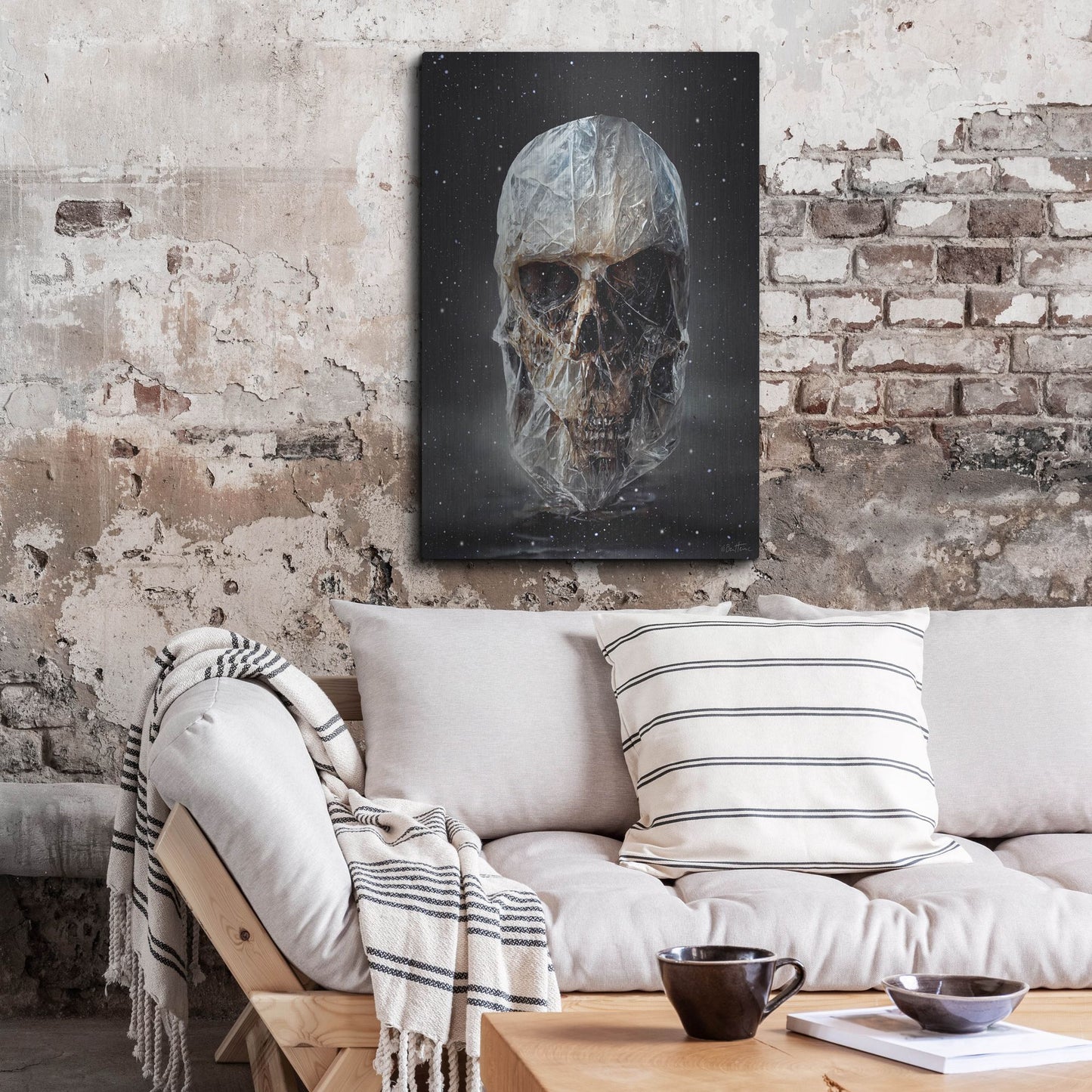 Luxe Metal Art 'Cosmo Skull' by Ben Heine, Metal Wall Art,24x36