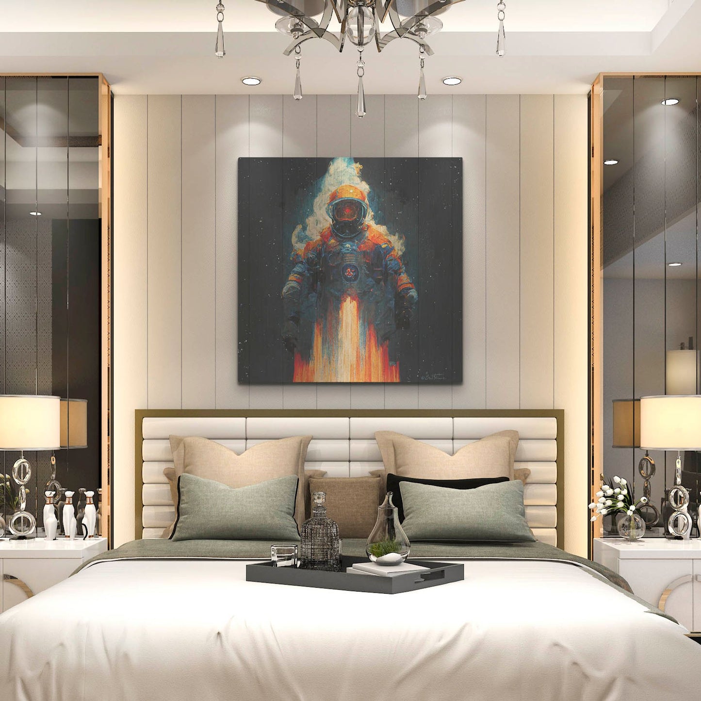 Luxe Metal Art 'The Astro Cruiser' by Ben Heine, Metal Wall Art,36x36