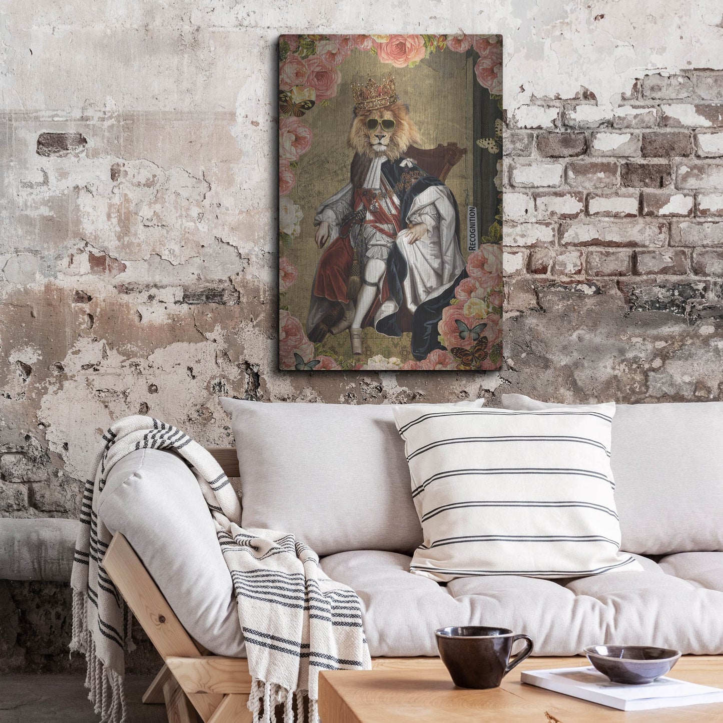 Luxe Metal Art 'The King' by Elo Marc, Metal Wall Art,24x36