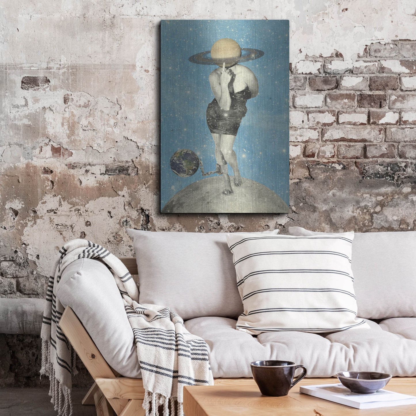 Luxe Metal Art 'Spacin' Out' by Elo Marc, Metal Wall Art,24x36