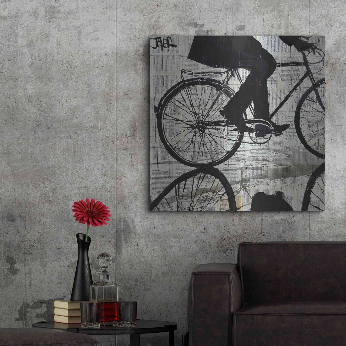 Luxe Metal Art 'Ride' by Loui Jover, Metal Wall Art,36x36